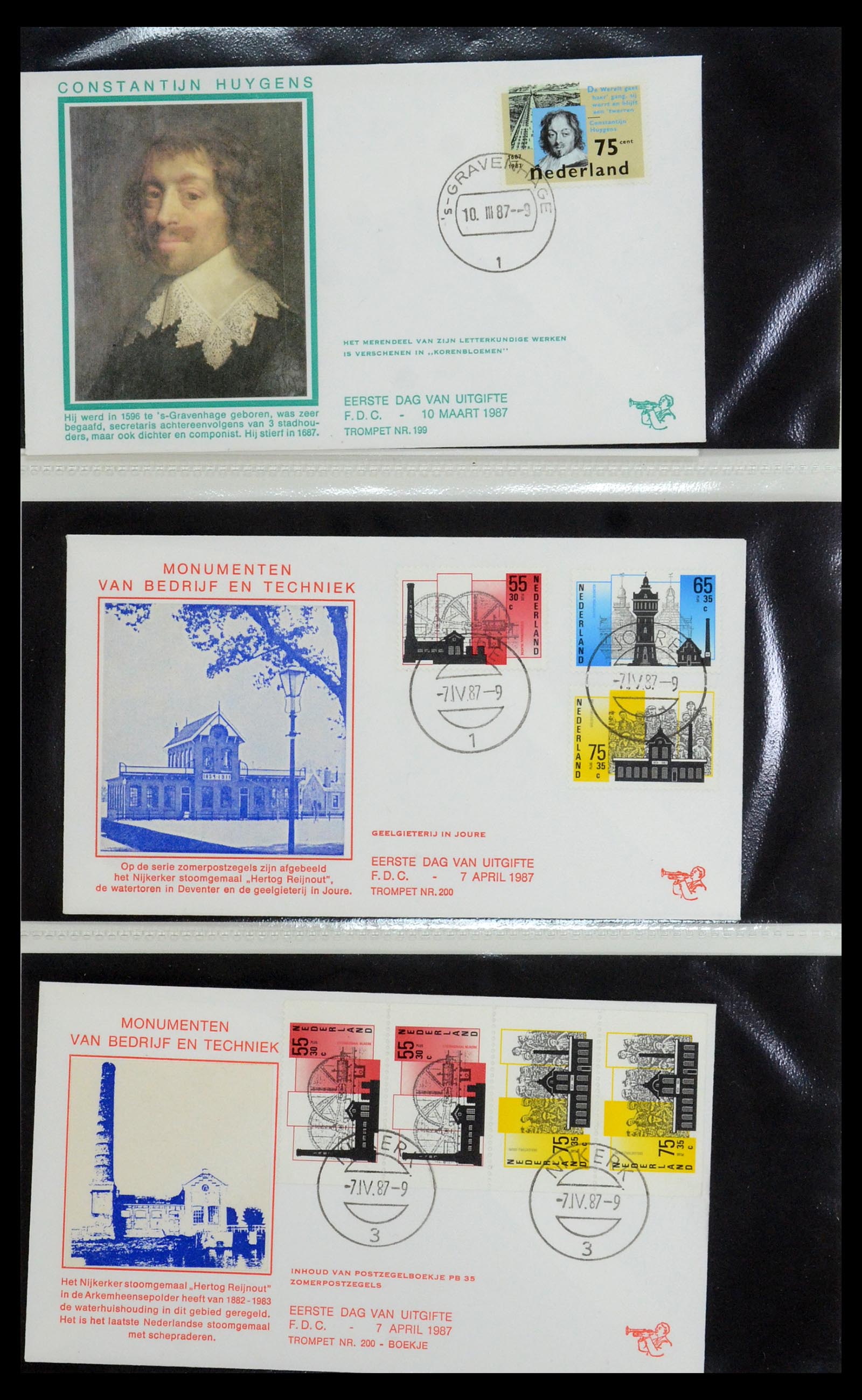 36342 076 - Postzegelverzameling 36342 Nederland Tromp FDC's 1968-1987.