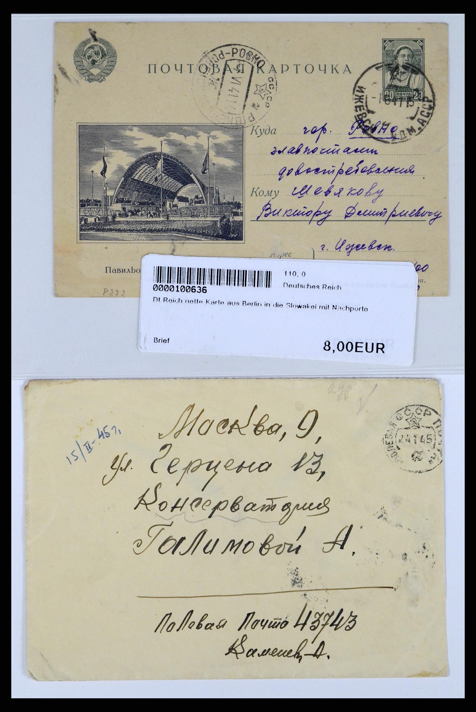36347 062 - Postzegelverzameling 36347 Rusland brieven 1887-1947.