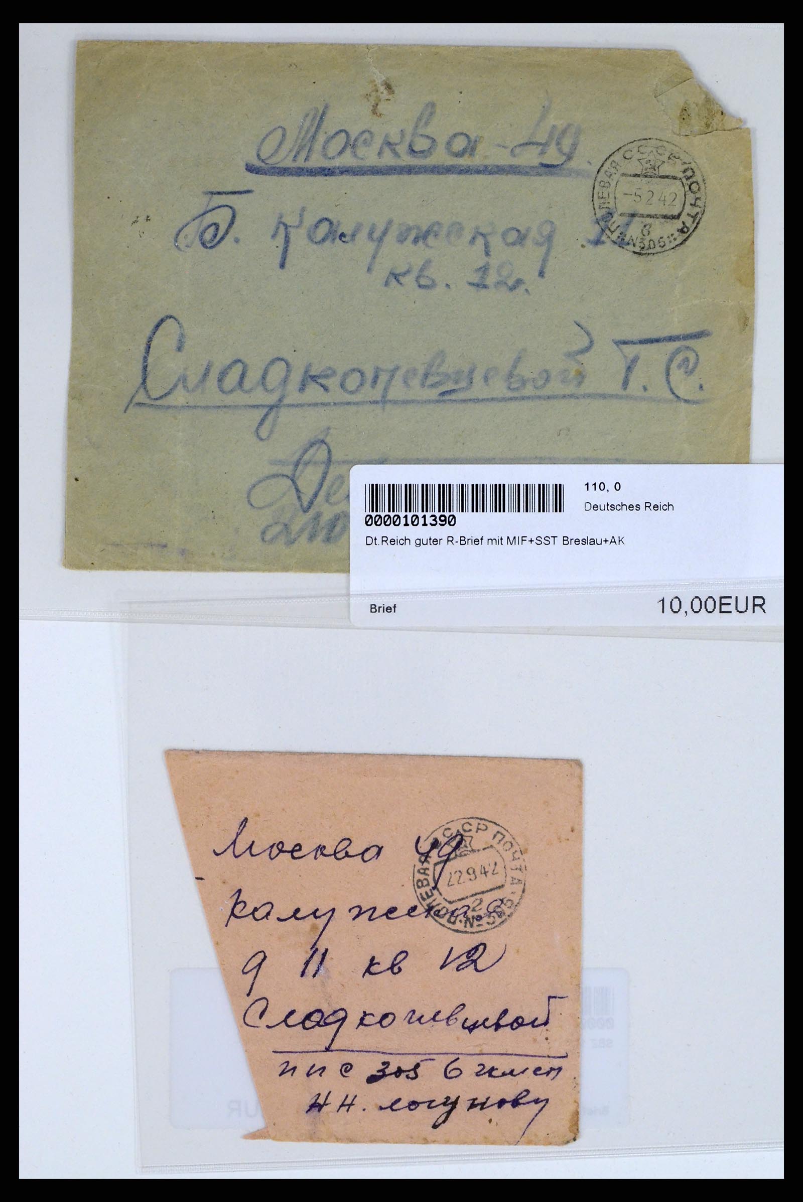 36347 106 - Postzegelverzameling 36347 Rusland brieven 1887-1947.