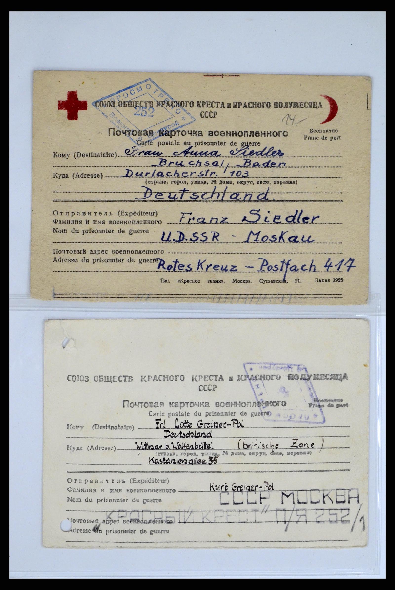 36347 166 - Postzegelverzameling 36347 Rusland brieven 1887-1947.