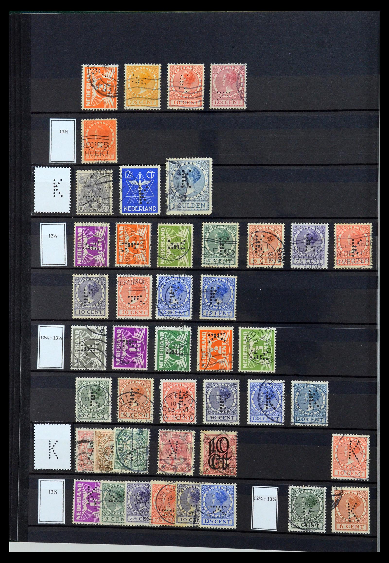 36400 086 - Postzegelverzameling 36400 Nederland perfins 1872-1980.
