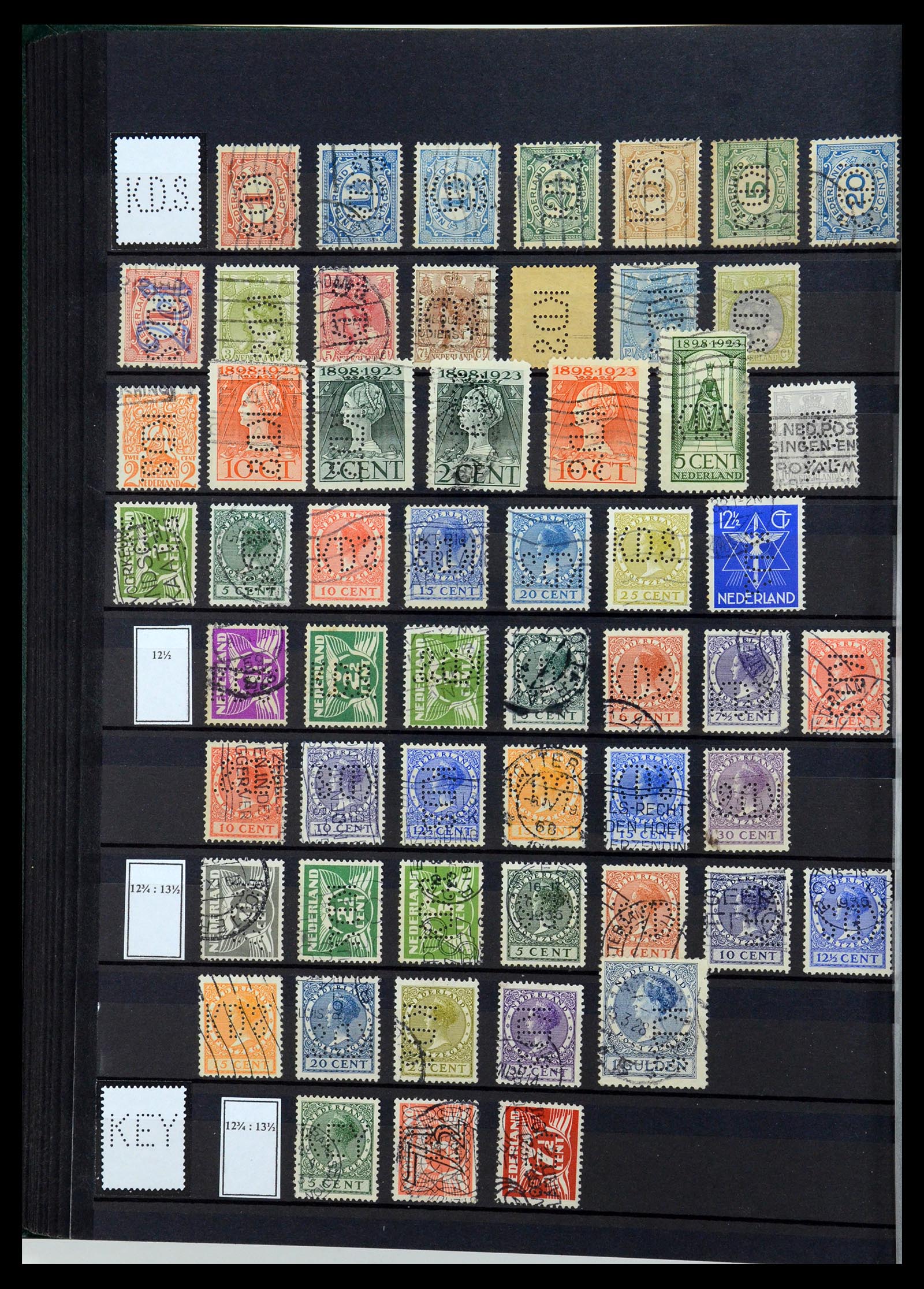 36400 088 - Postzegelverzameling 36400 Nederland perfins 1872-1980.
