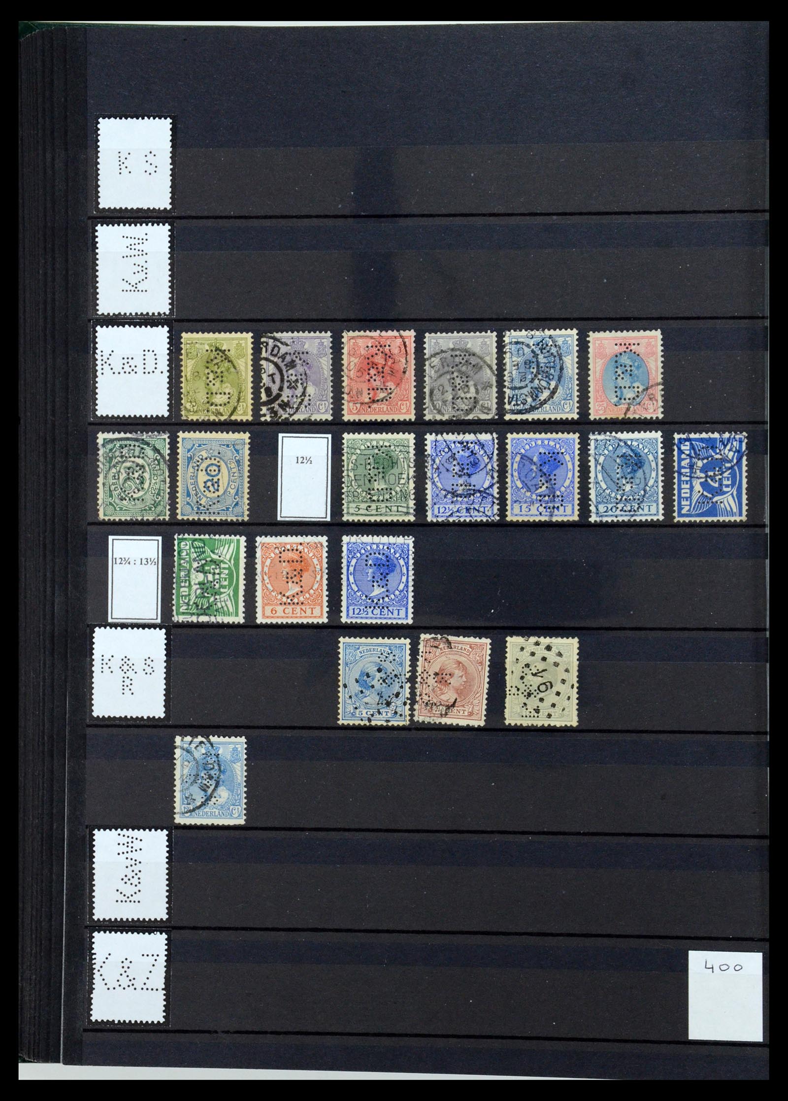 36400 092 - Postzegelverzameling 36400 Nederland perfins 1872-1980.