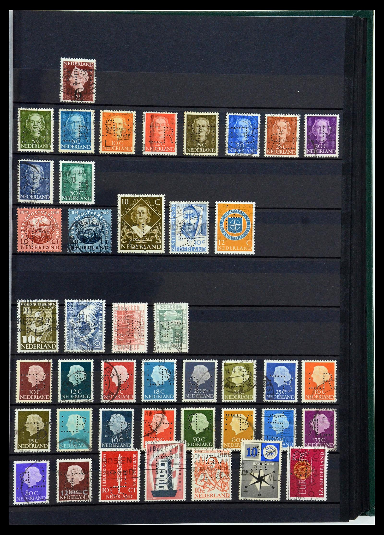 36400 097 - Postzegelverzameling 36400 Nederland perfins 1872-1980.