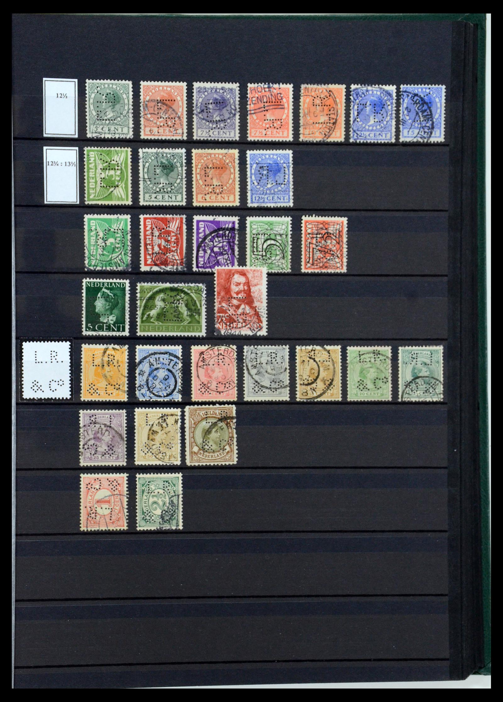 36400 099 - Postzegelverzameling 36400 Nederland perfins 1872-1980.
