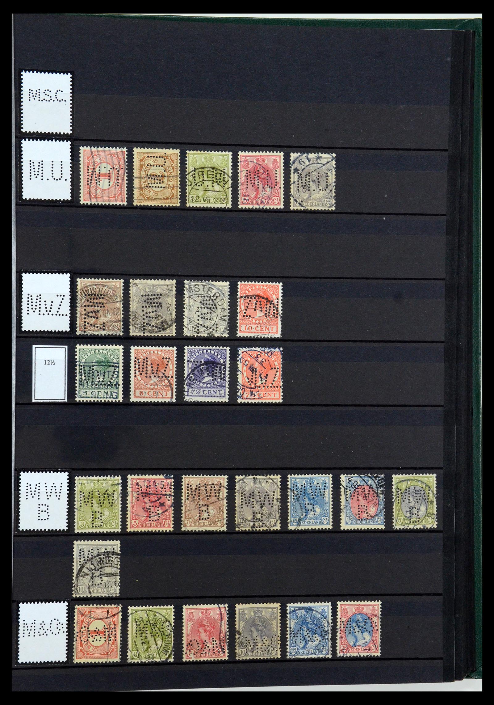 36400 105 - Postzegelverzameling 36400 Nederland perfins 1872-1980.