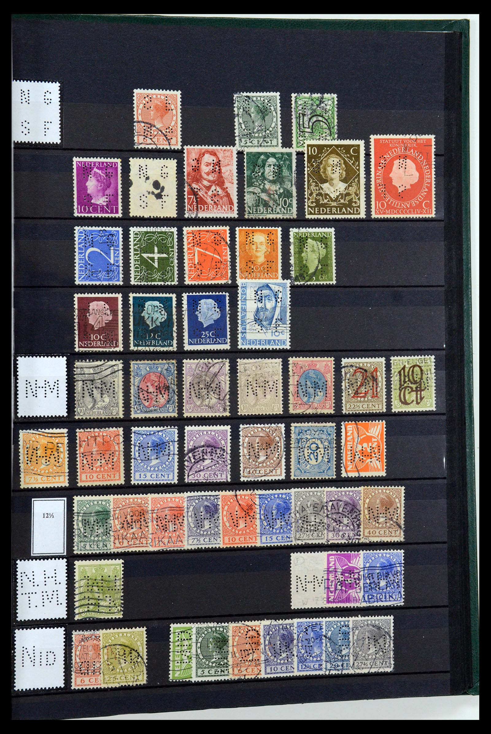 36400 113 - Postzegelverzameling 36400 Nederland perfins 1872-1980.