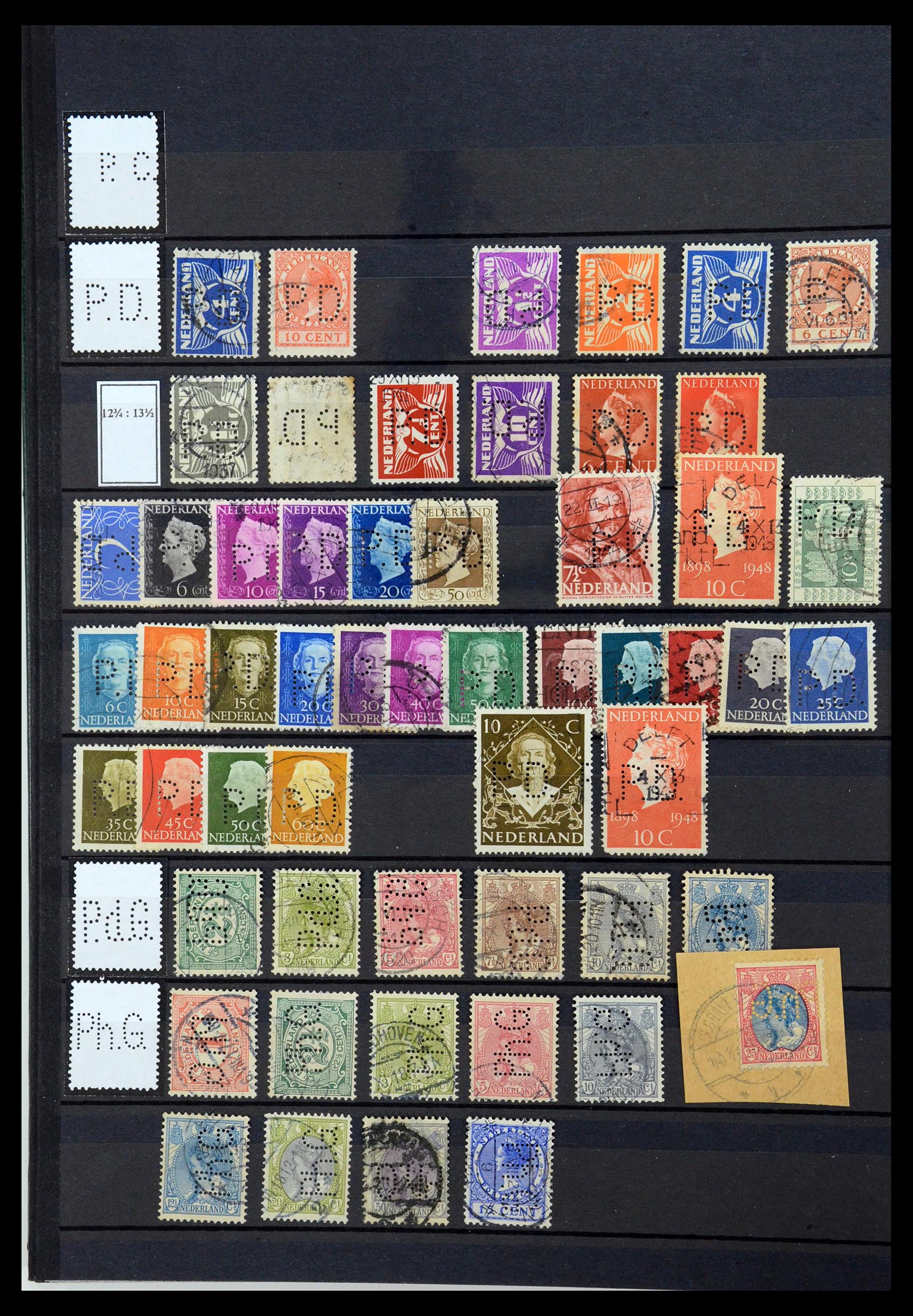 36400 120 - Postzegelverzameling 36400 Nederland perfins 1872-1980.