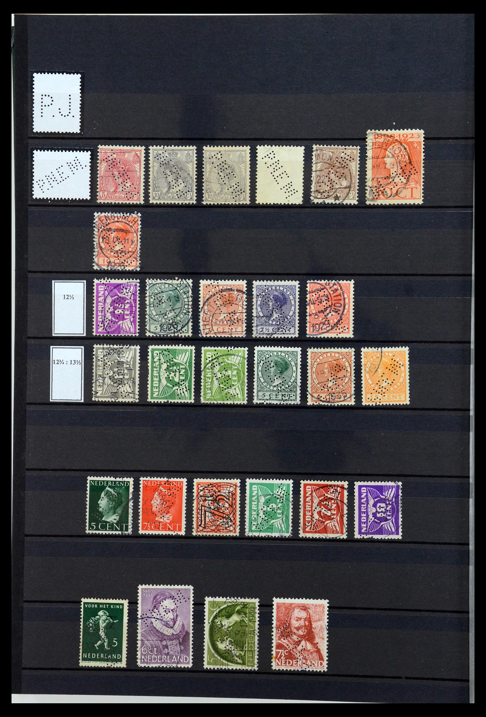 36400 122 - Postzegelverzameling 36400 Nederland perfins 1872-1980.
