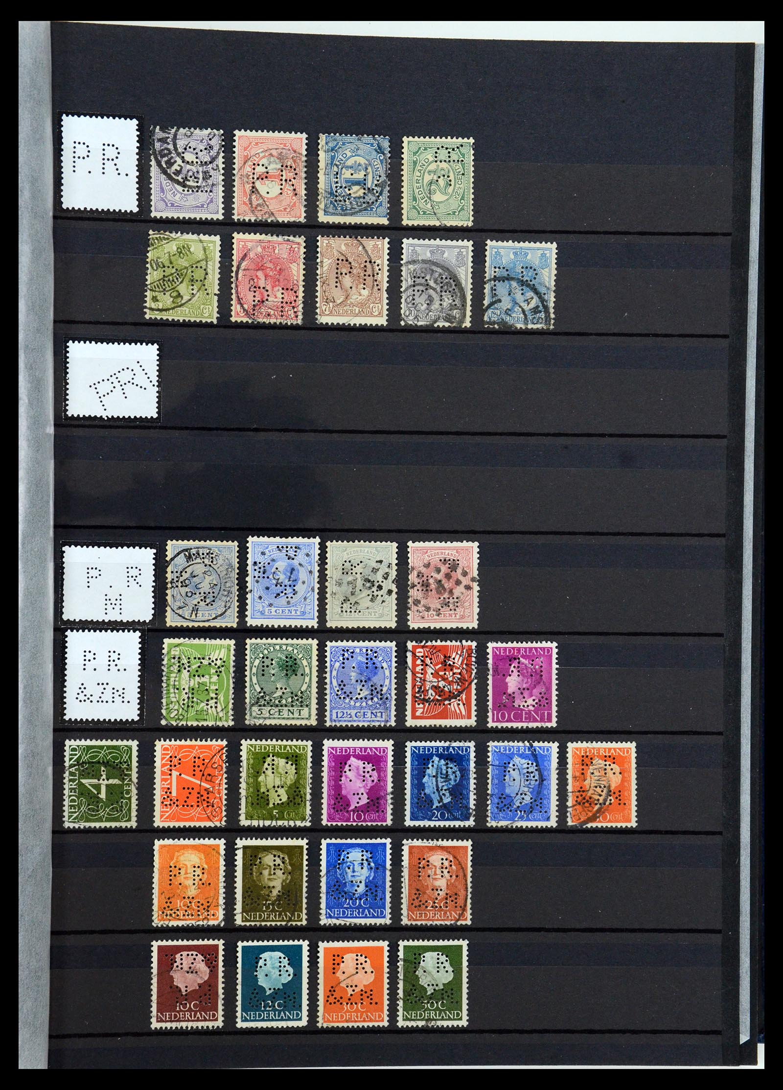 36400 125 - Postzegelverzameling 36400 Nederland perfins 1872-1980.