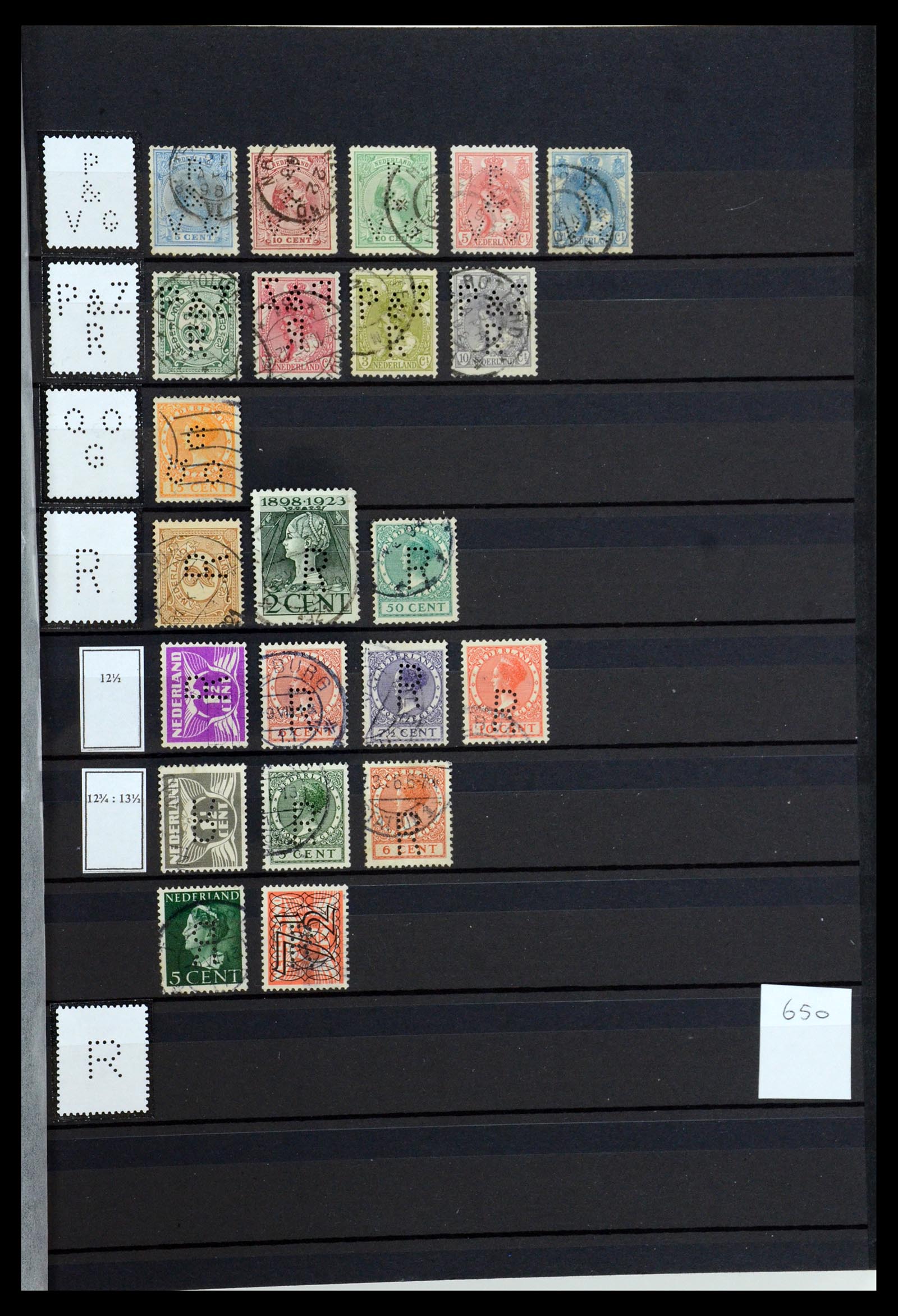 36400 127 - Postzegelverzameling 36400 Nederland perfins 1872-1980.