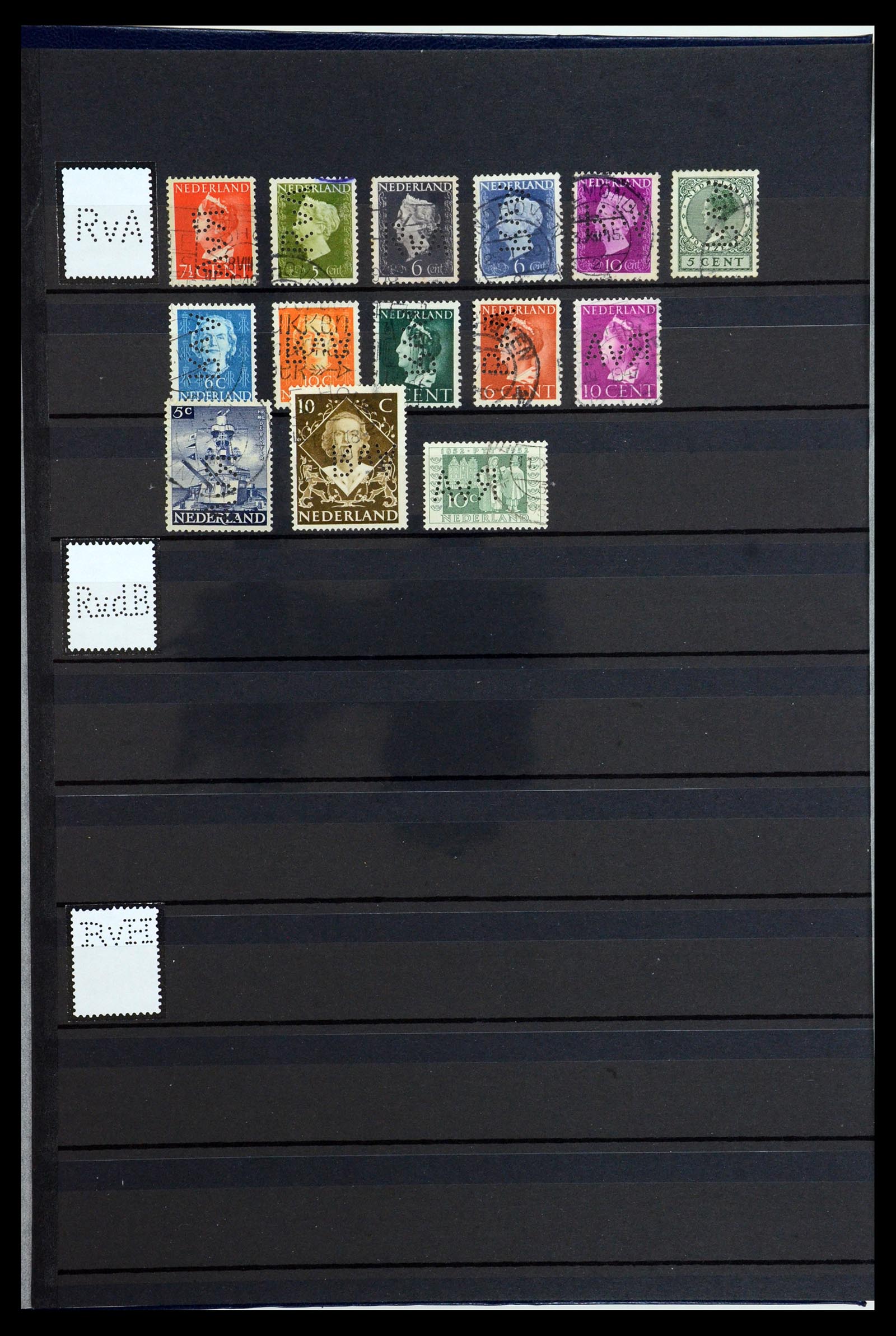 36400 130 - Postzegelverzameling 36400 Nederland perfins 1872-1980.