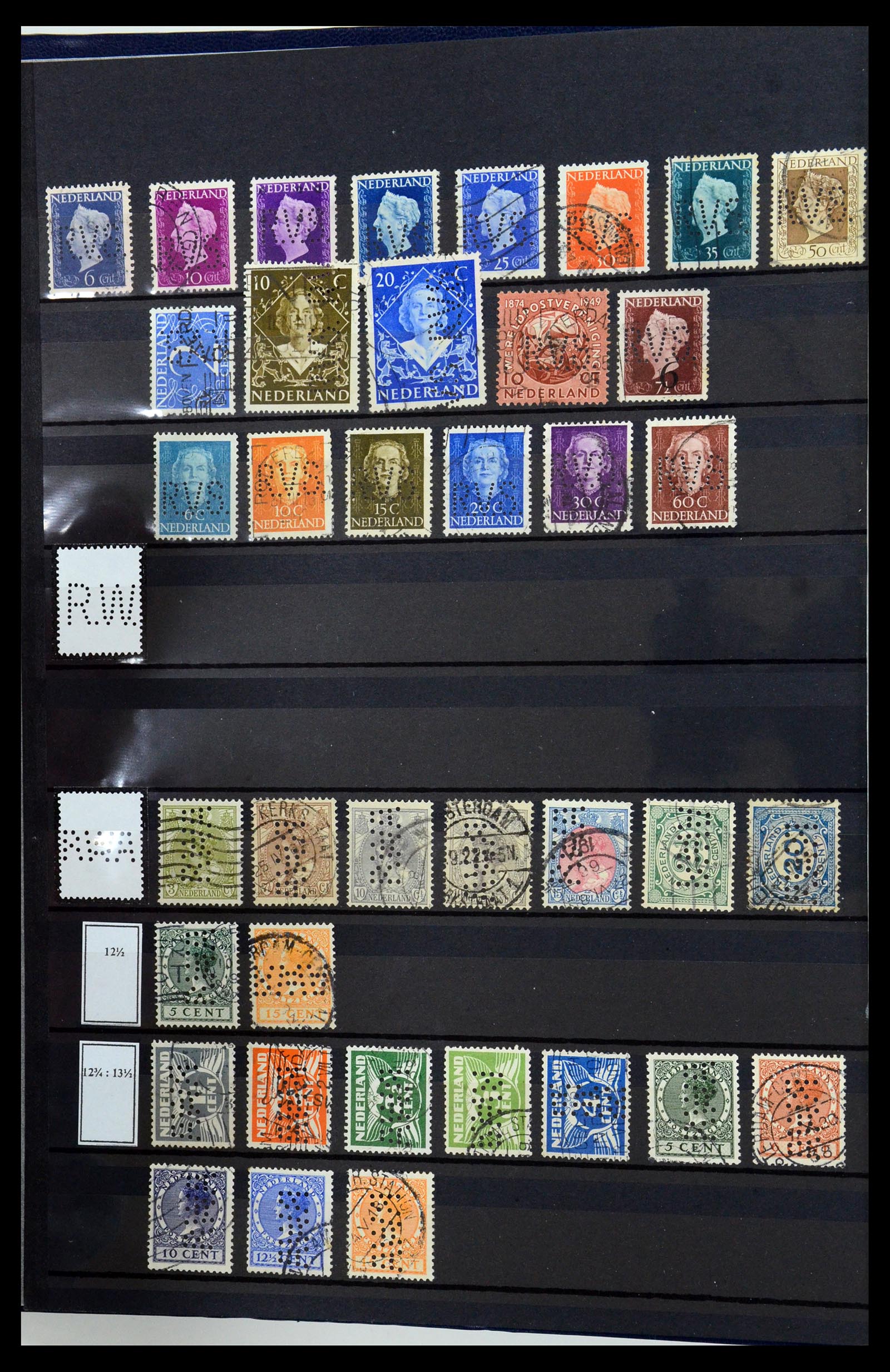 36400 132 - Postzegelverzameling 36400 Nederland perfins 1872-1980.