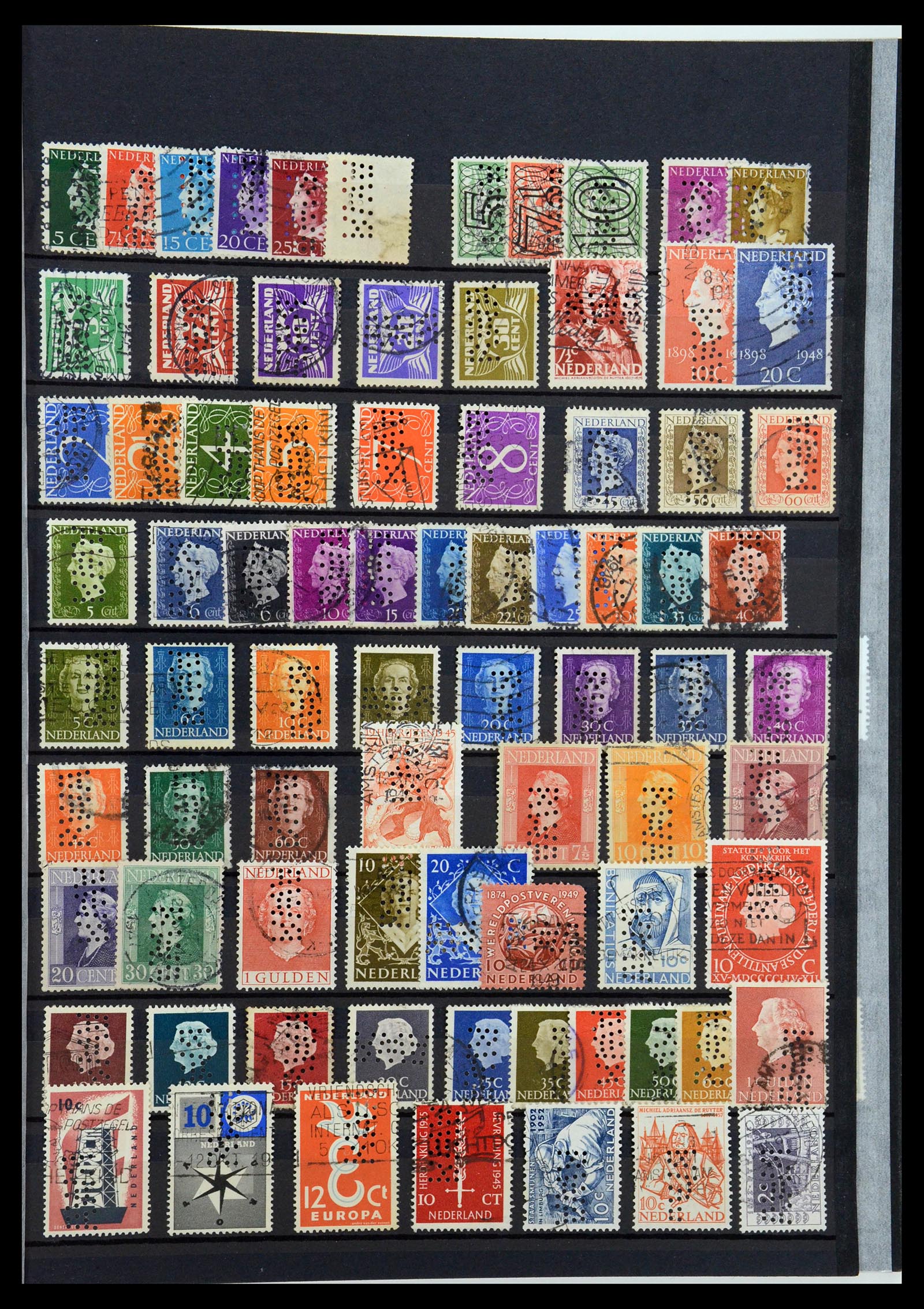 36400 133 - Postzegelverzameling 36400 Nederland perfins 1872-1980.