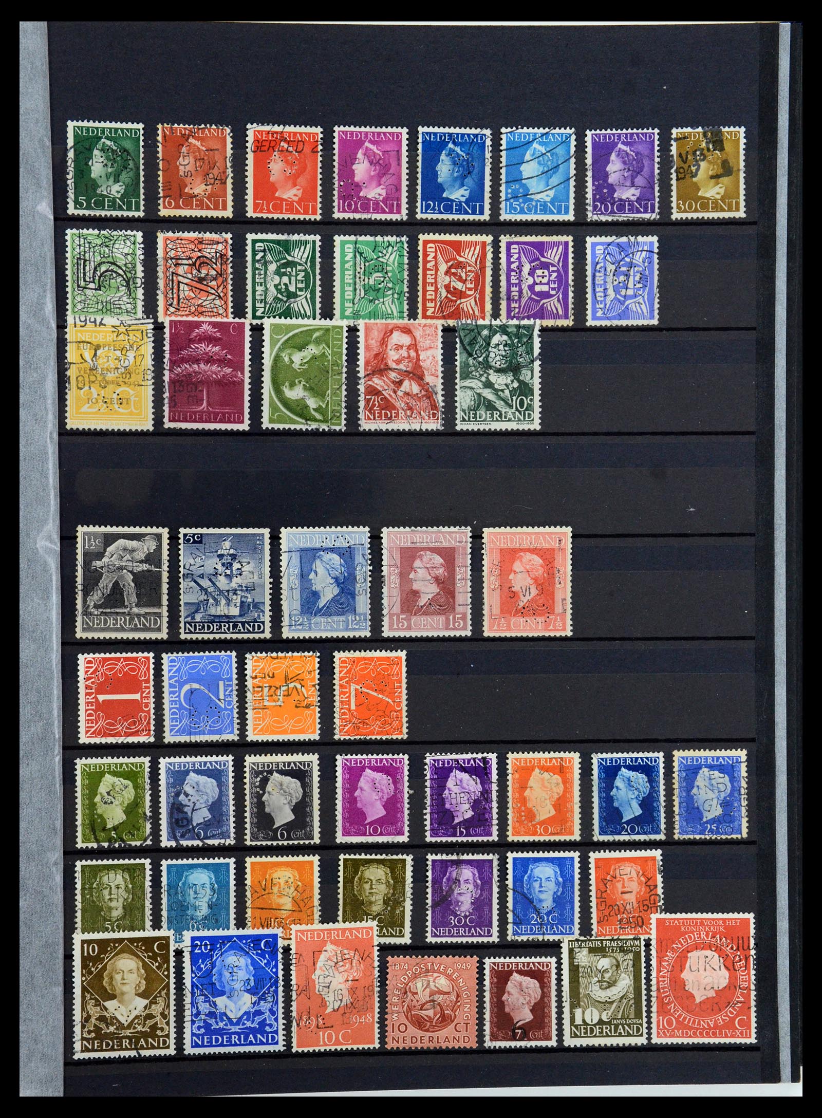 36400 137 - Postzegelverzameling 36400 Nederland perfins 1872-1980.