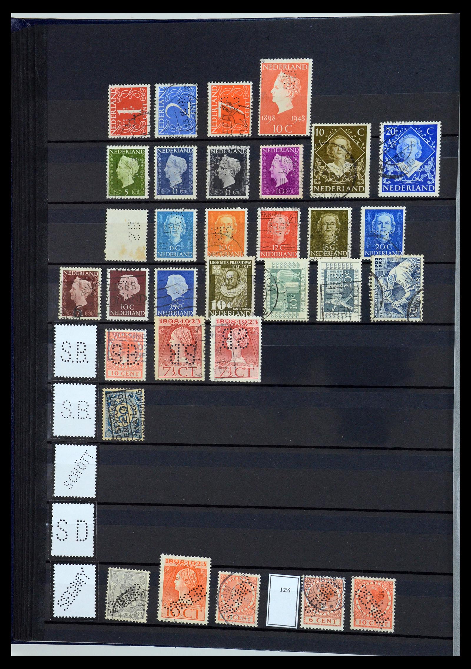 36400 140 - Postzegelverzameling 36400 Nederland perfins 1872-1980.