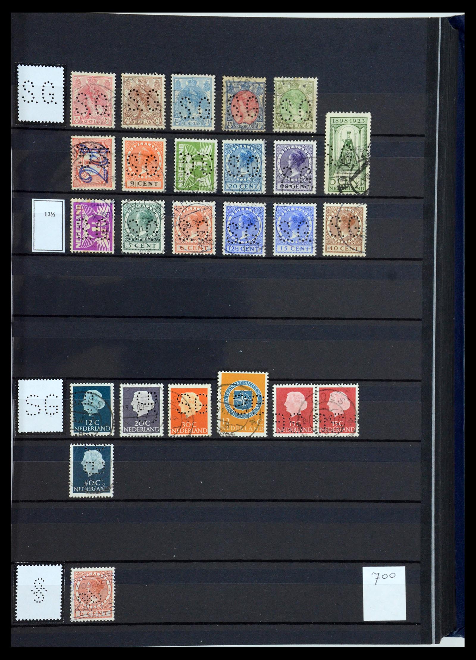 36400 141 - Postzegelverzameling 36400 Nederland perfins 1872-1980.