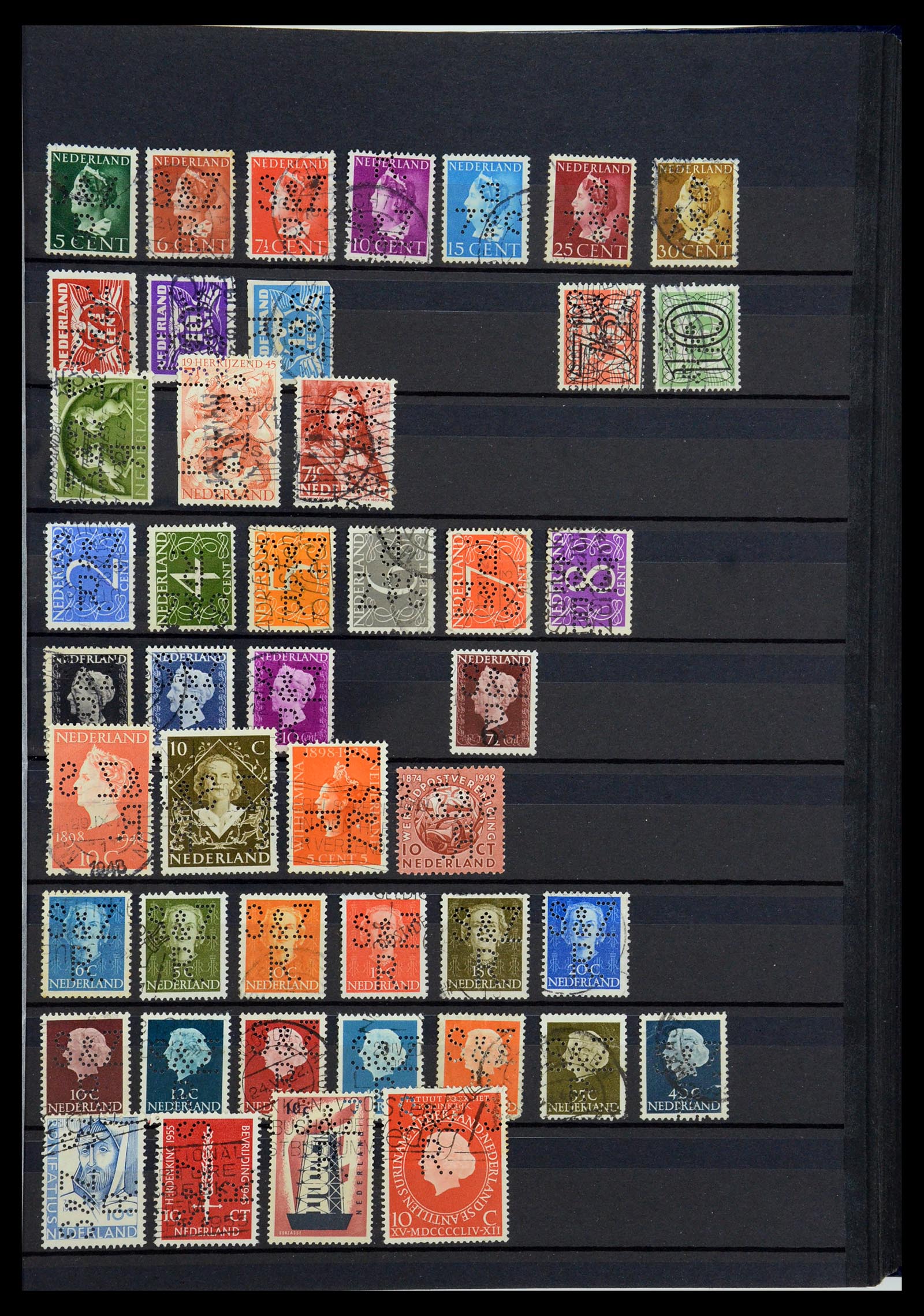 36400 151 - Postzegelverzameling 36400 Nederland perfins 1872-1980.