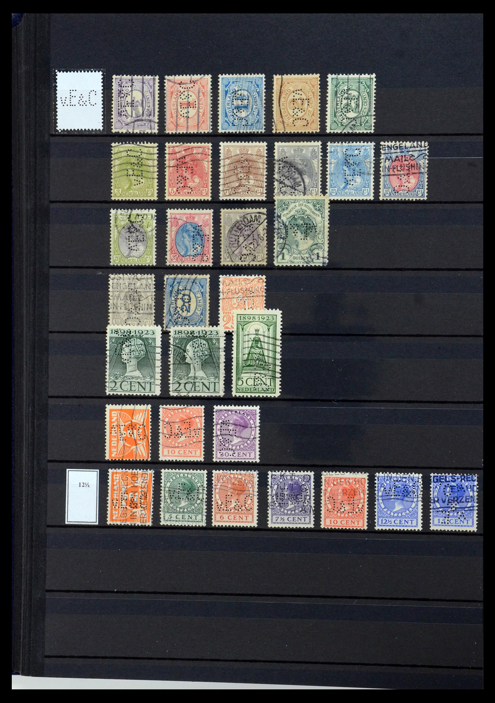 36400 162 - Postzegelverzameling 36400 Nederland perfins 1872-1980.