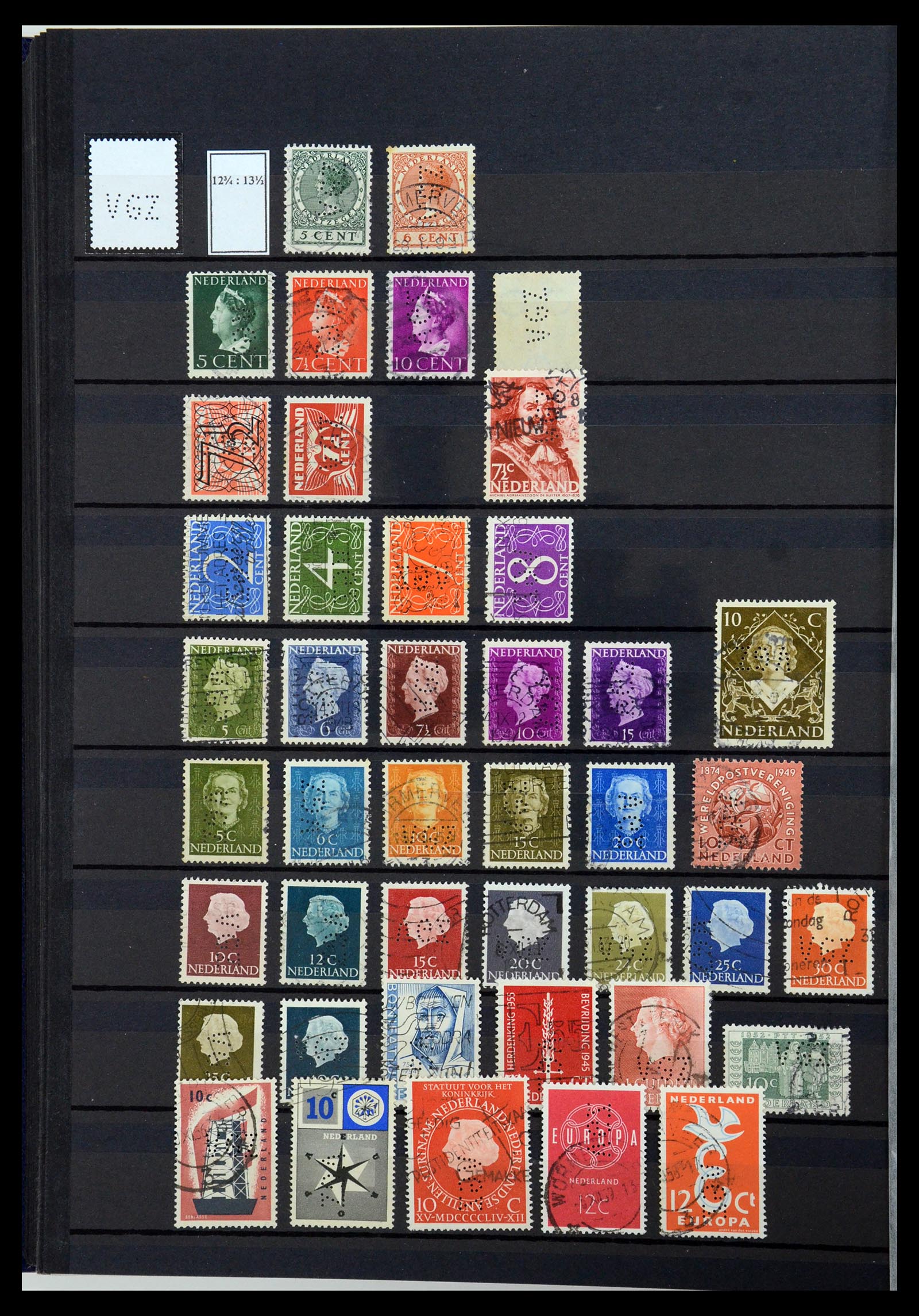 36400 165 - Postzegelverzameling 36400 Nederland perfins 1872-1980.