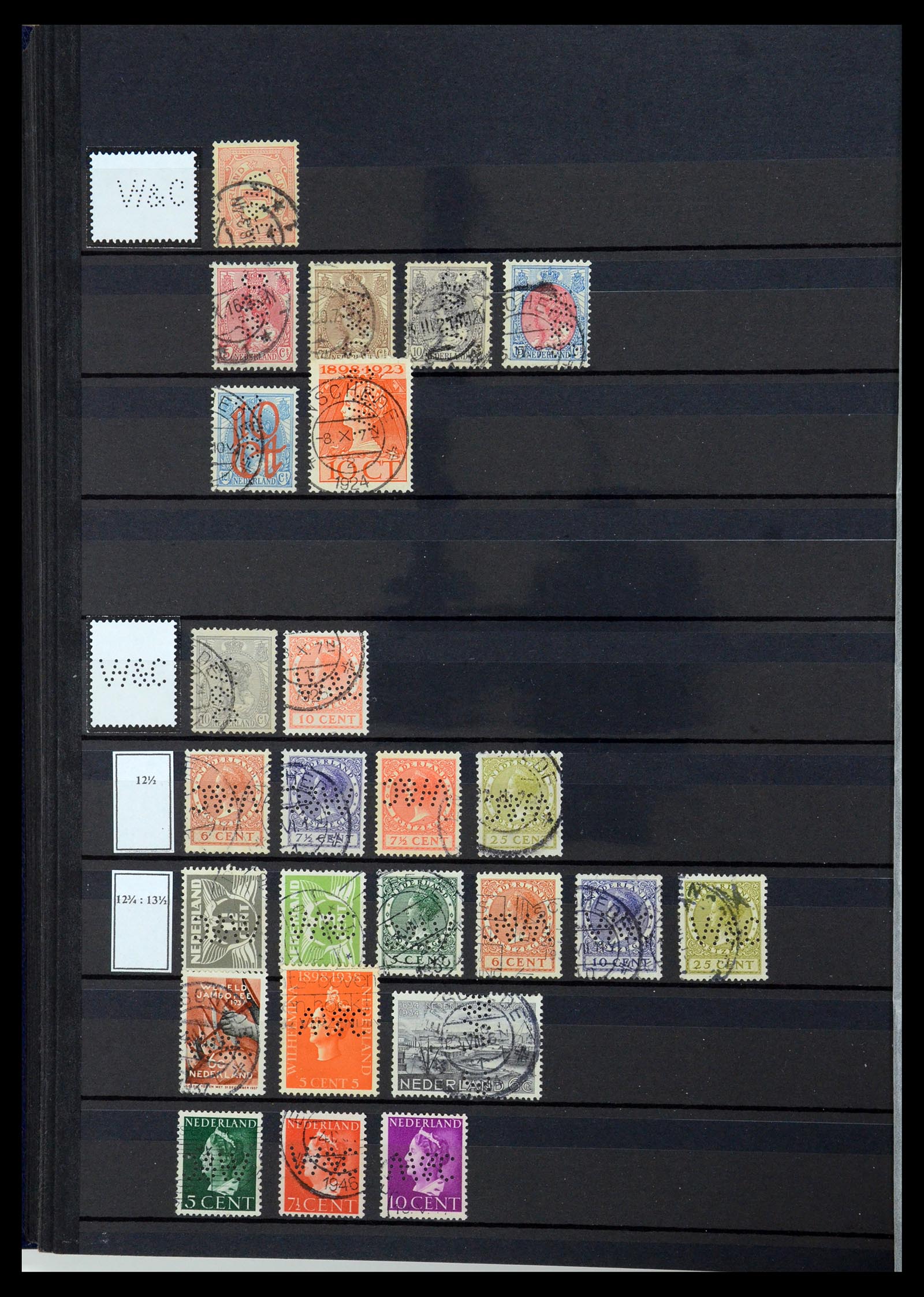 36400 166 - Postzegelverzameling 36400 Nederland perfins 1872-1980.