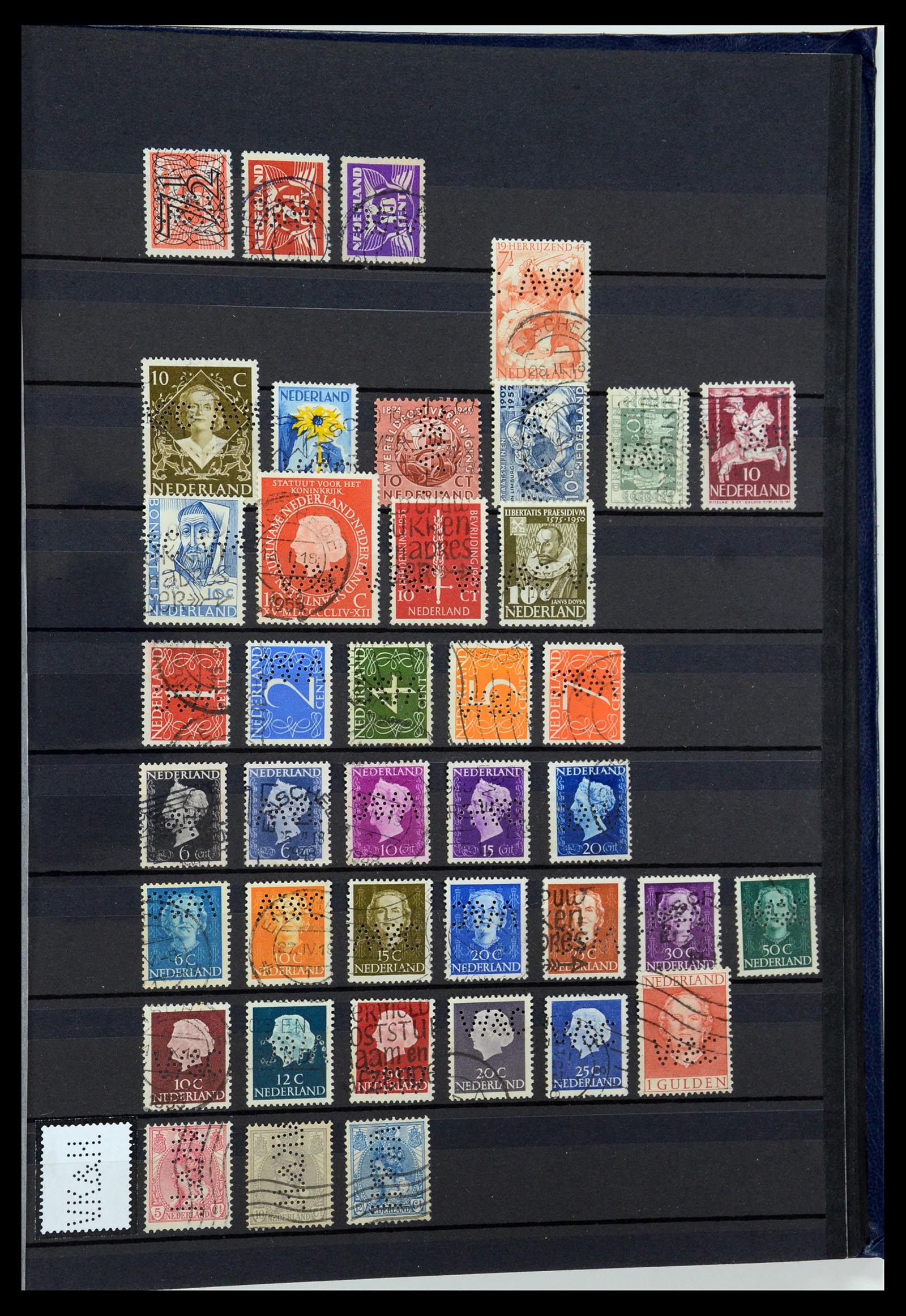 36400 167 - Postzegelverzameling 36400 Nederland perfins 1872-1980.