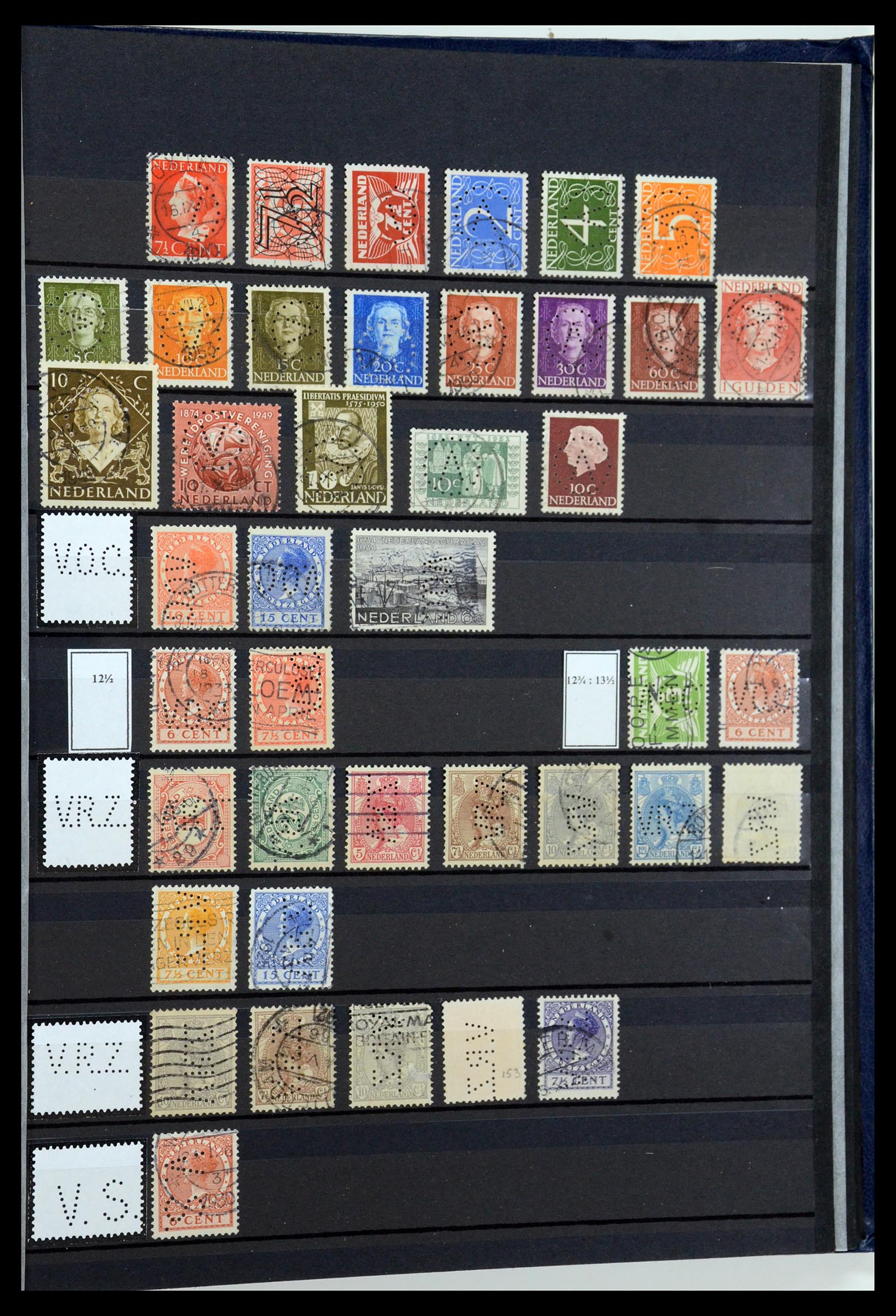36400 171 - Postzegelverzameling 36400 Nederland perfins 1872-1980.