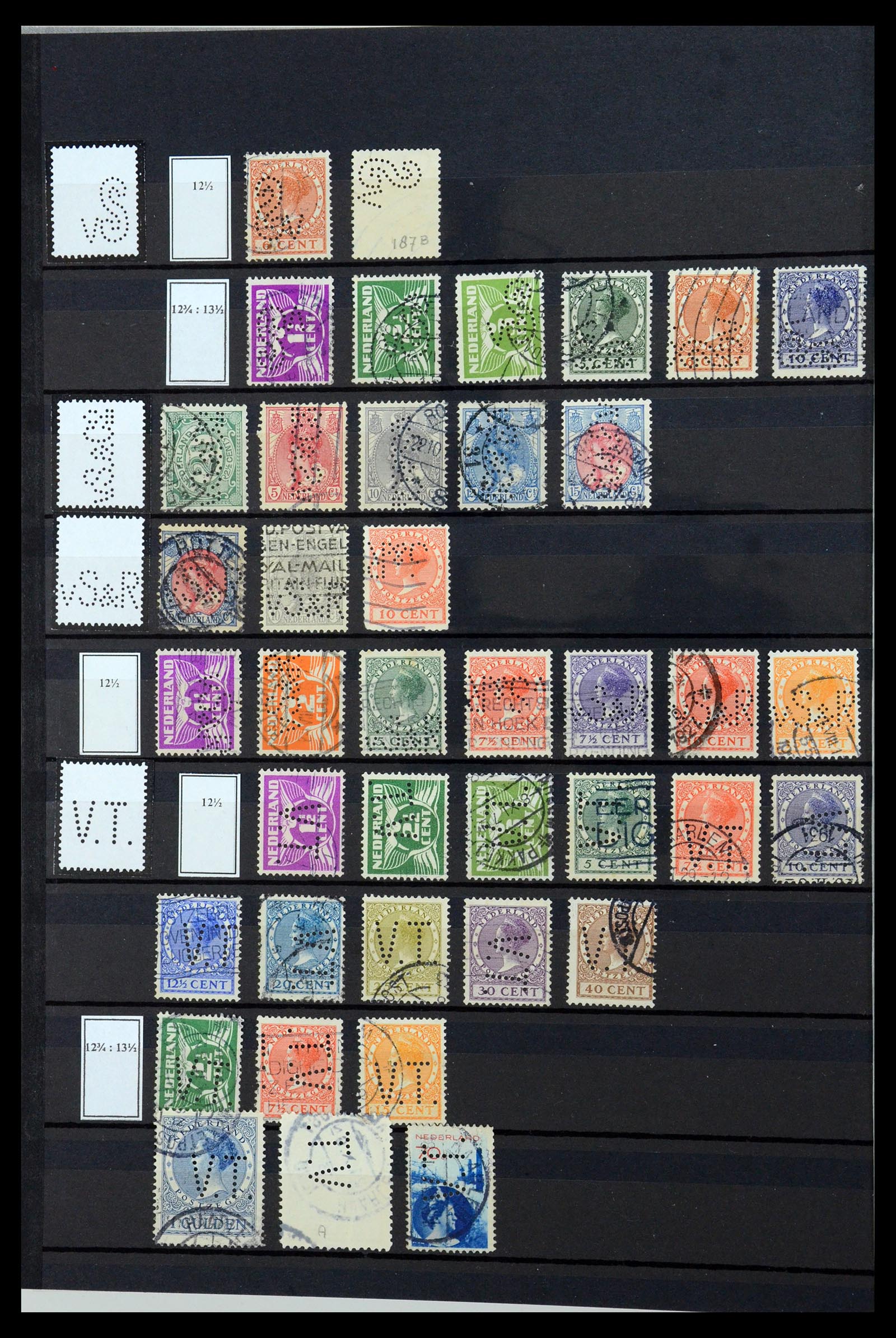 36400 172 - Postzegelverzameling 36400 Nederland perfins 1872-1980.