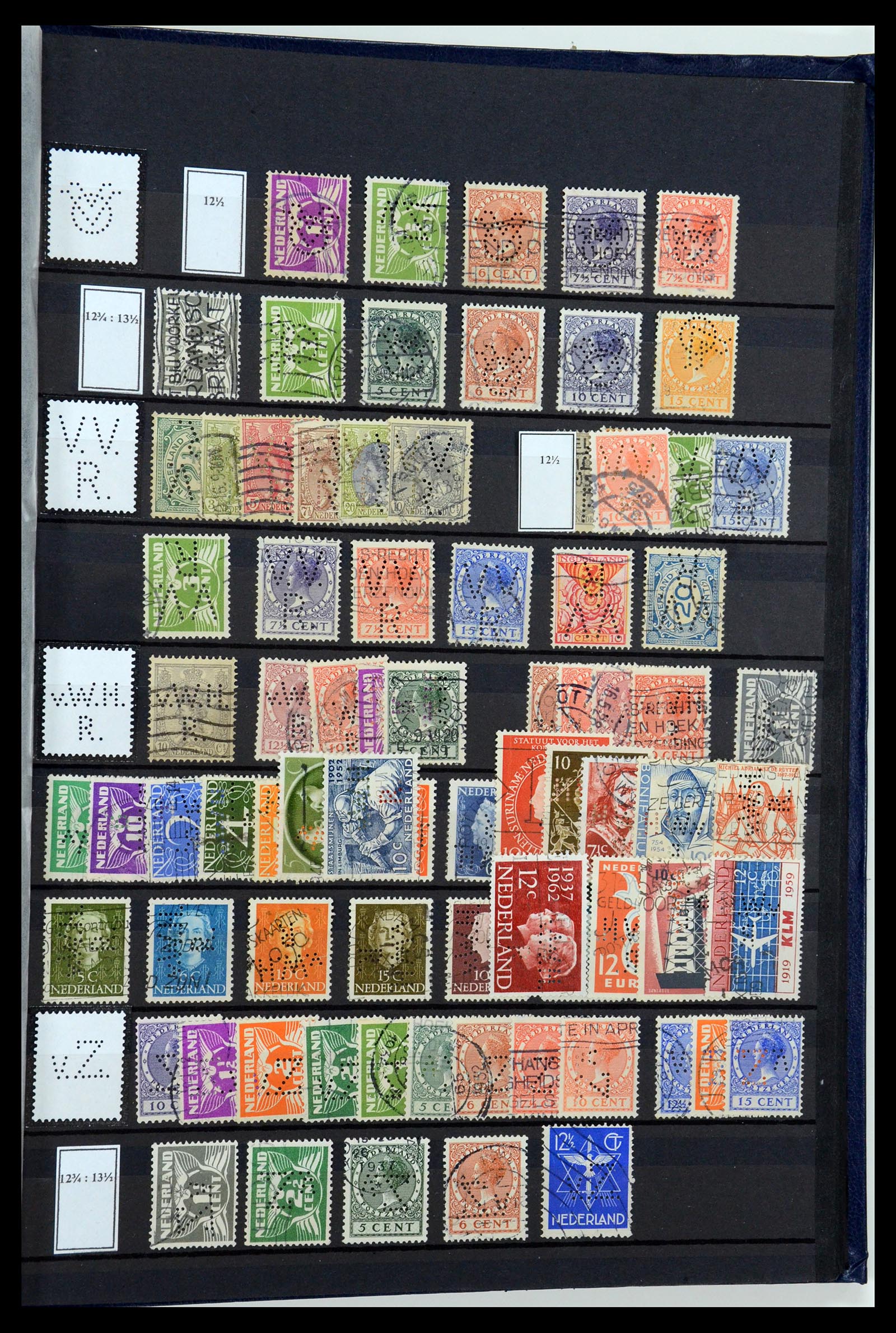 36400 173 - Postzegelverzameling 36400 Nederland perfins 1872-1980.
