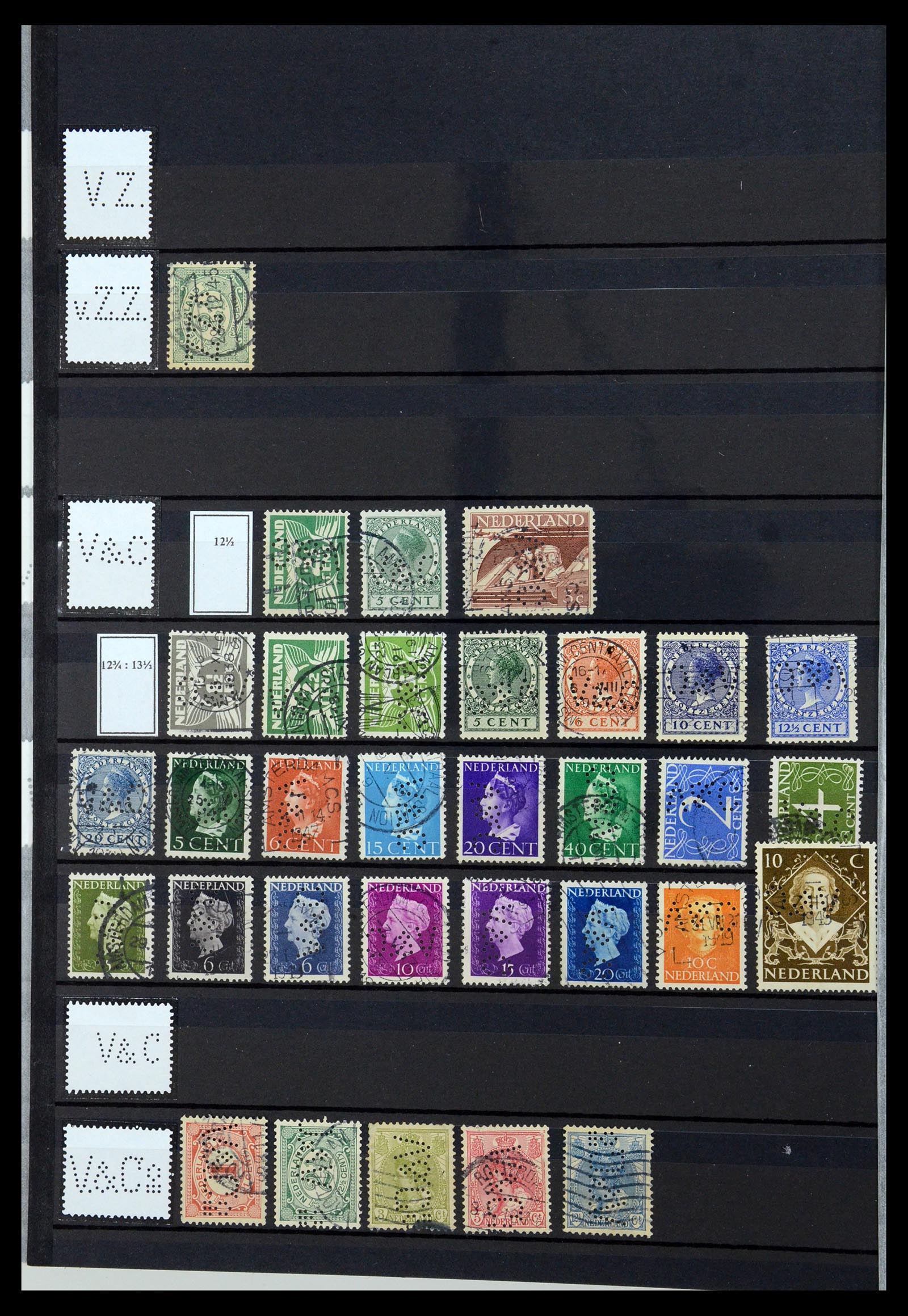 36400 174 - Postzegelverzameling 36400 Nederland perfins 1872-1980.