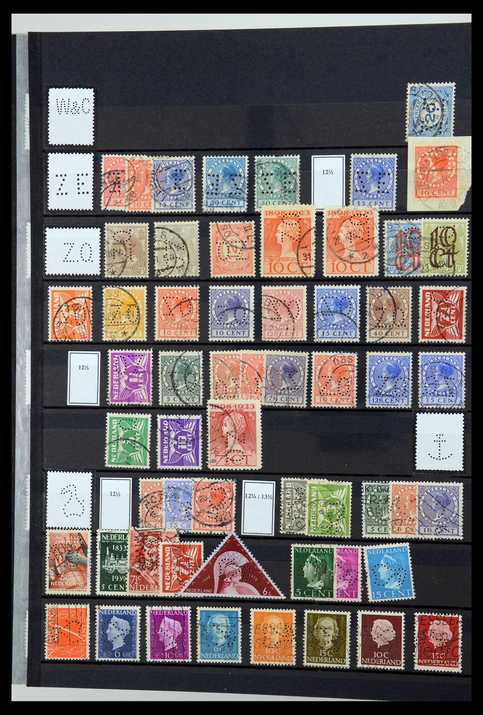 36400 180 - Postzegelverzameling 36400 Nederland perfins 1872-1980.