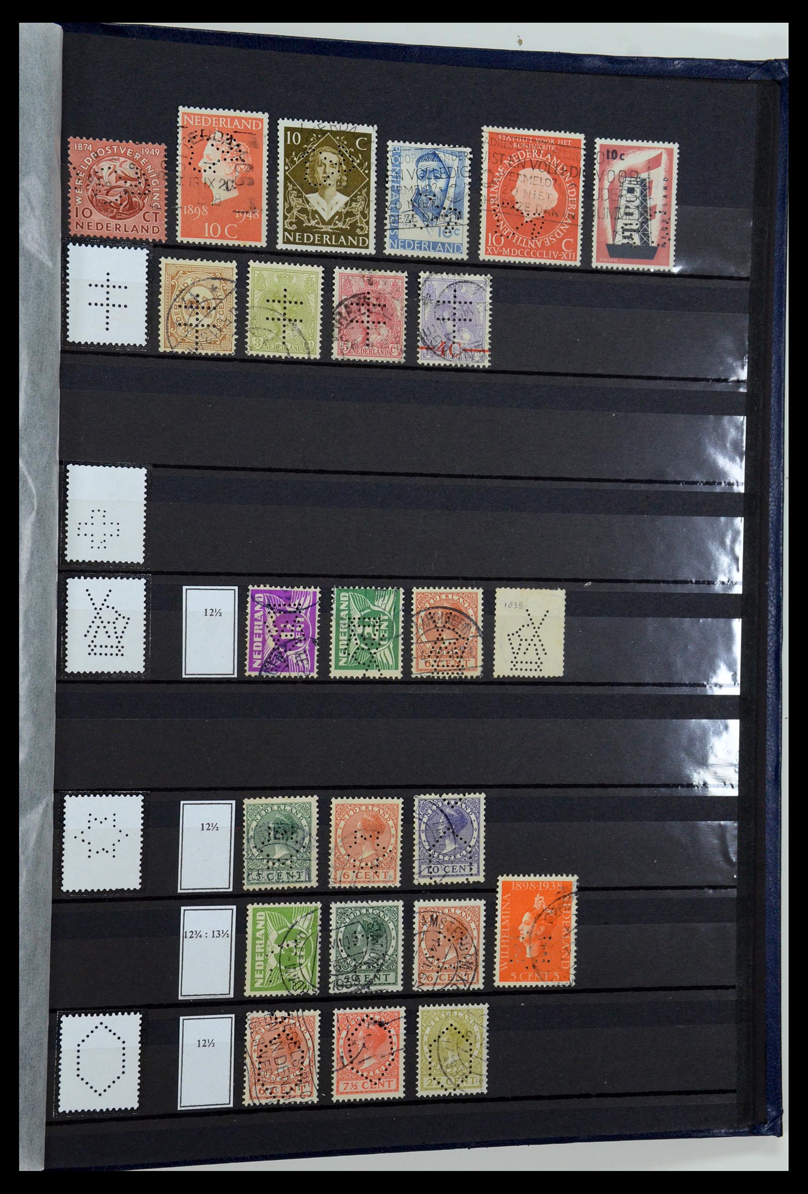 36400 181 - Postzegelverzameling 36400 Nederland perfins 1872-1980.
