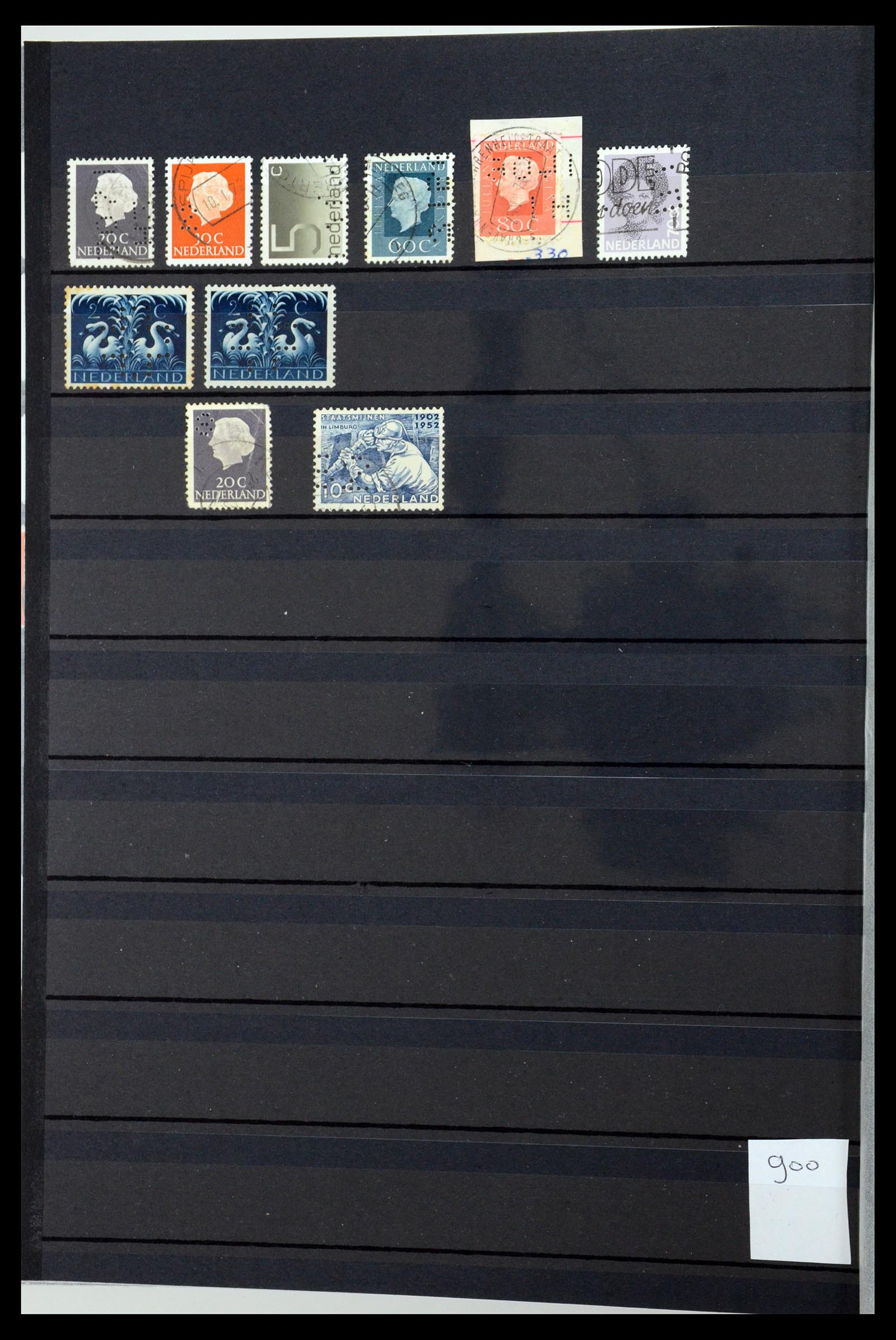 36400 182 - Postzegelverzameling 36400 Nederland perfins 1872-1980.