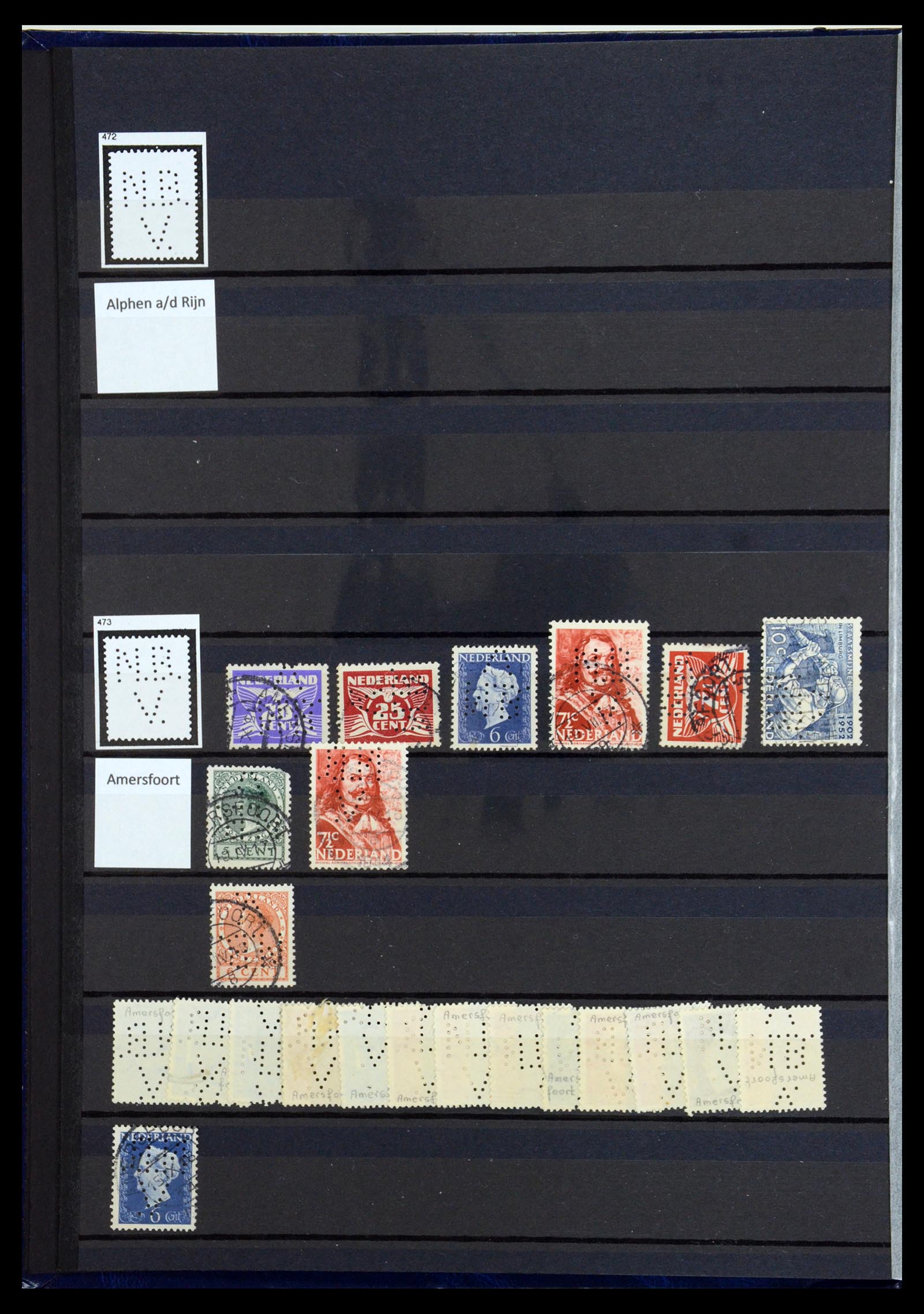 36400 184 - Postzegelverzameling 36400 Nederland perfins 1872-1980.