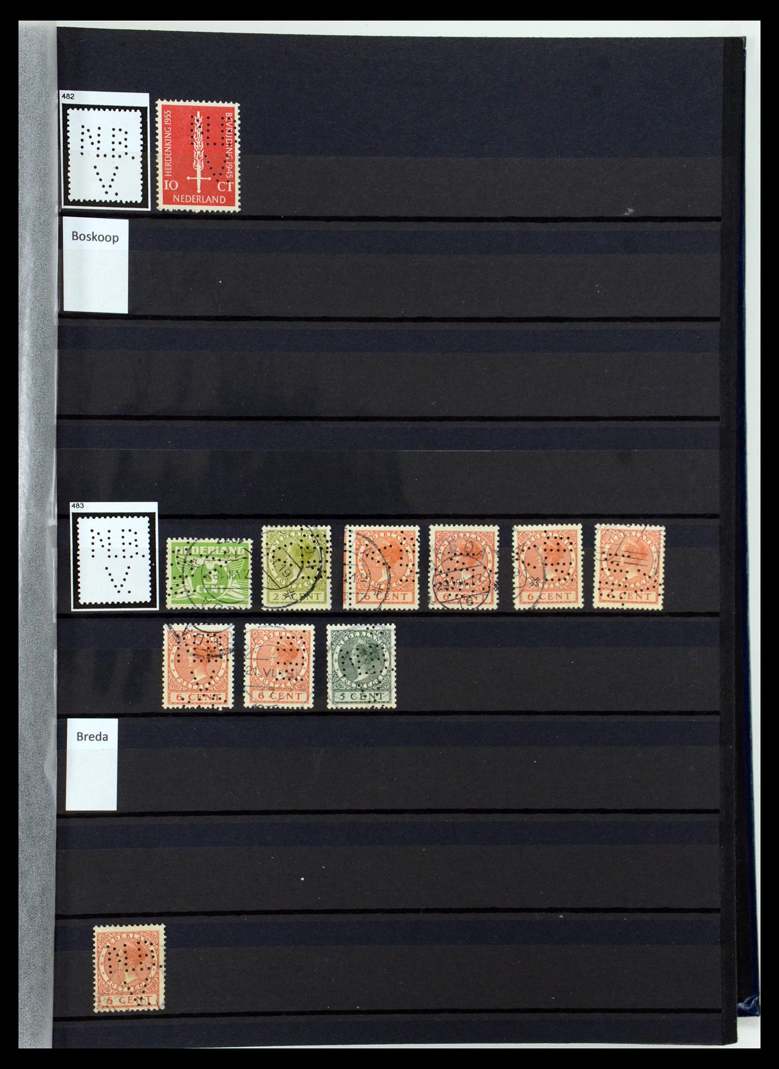 36400 189 - Postzegelverzameling 36400 Nederland perfins 1872-1980.