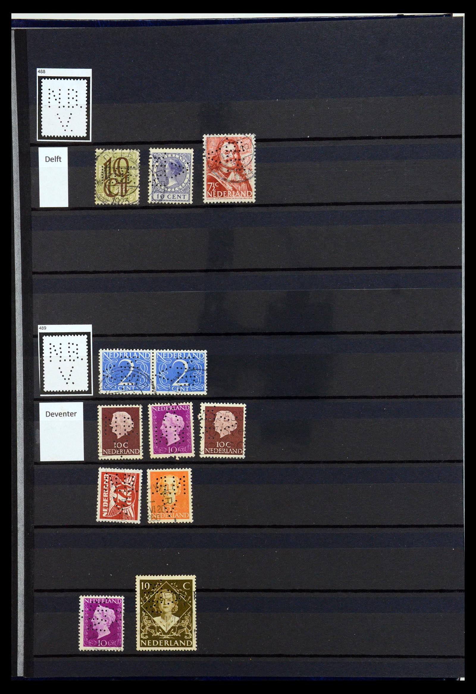 36400 192 - Postzegelverzameling 36400 Nederland perfins 1872-1980.