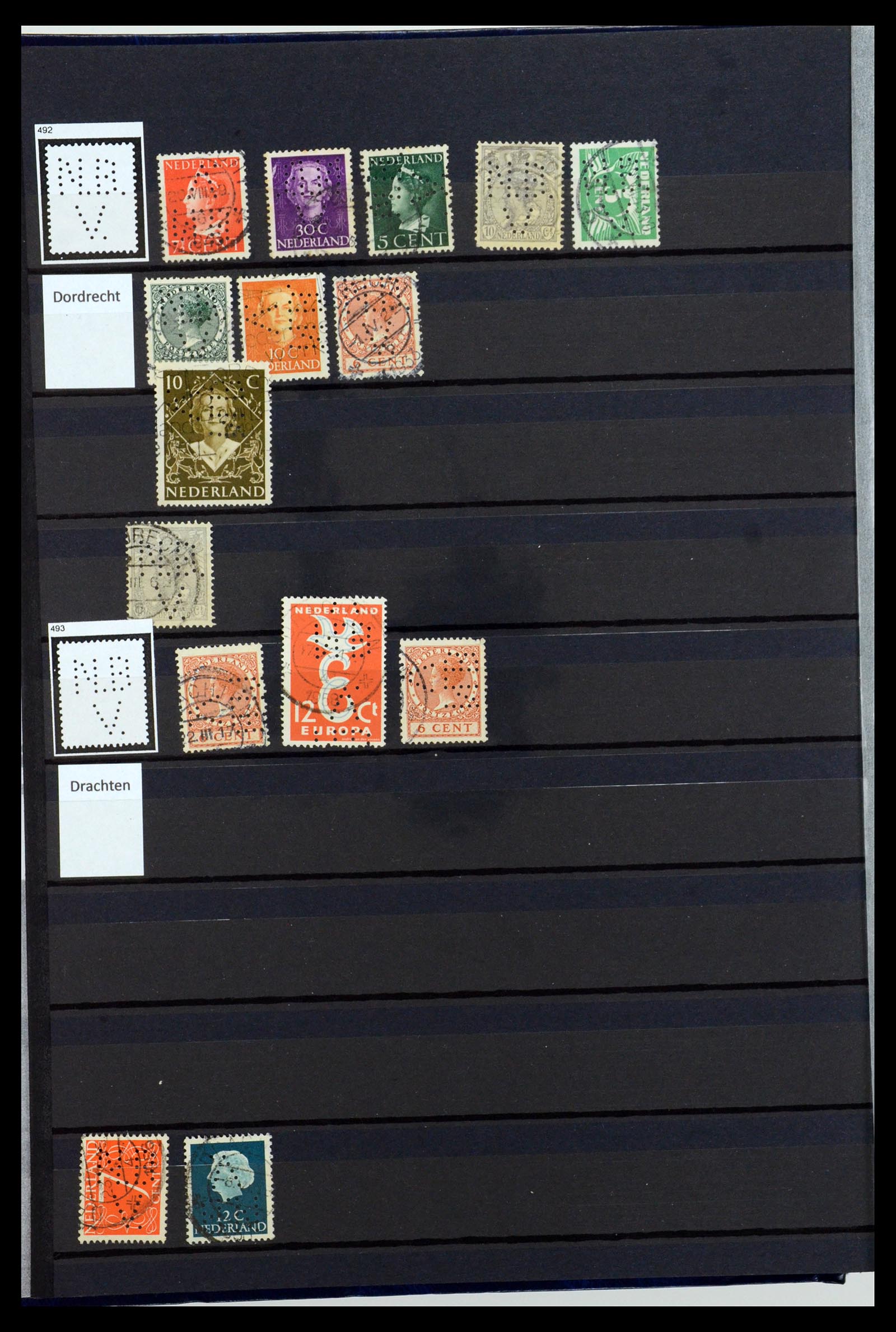 36400 194 - Postzegelverzameling 36400 Nederland perfins 1872-1980.