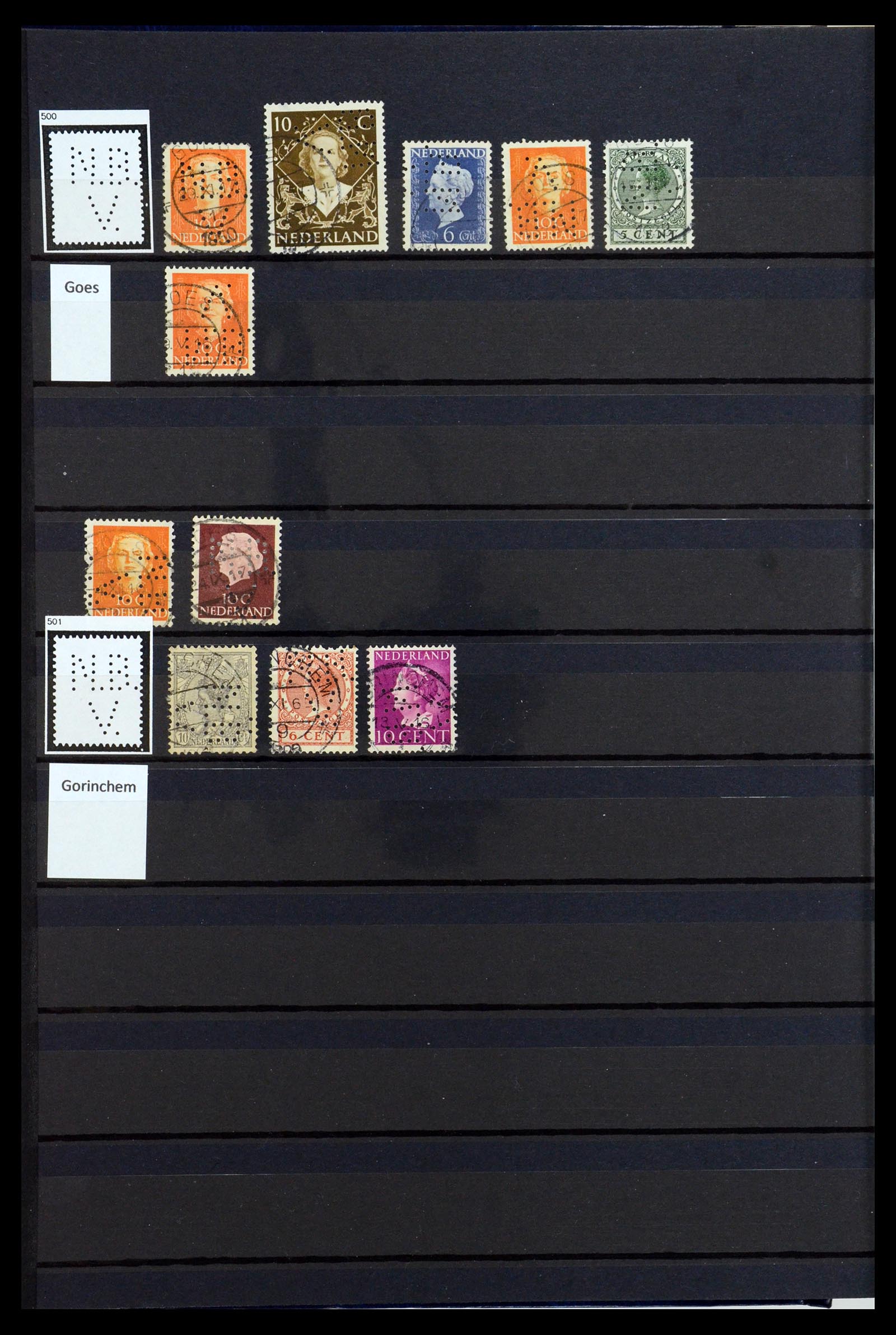 36400 198 - Postzegelverzameling 36400 Nederland perfins 1872-1980.