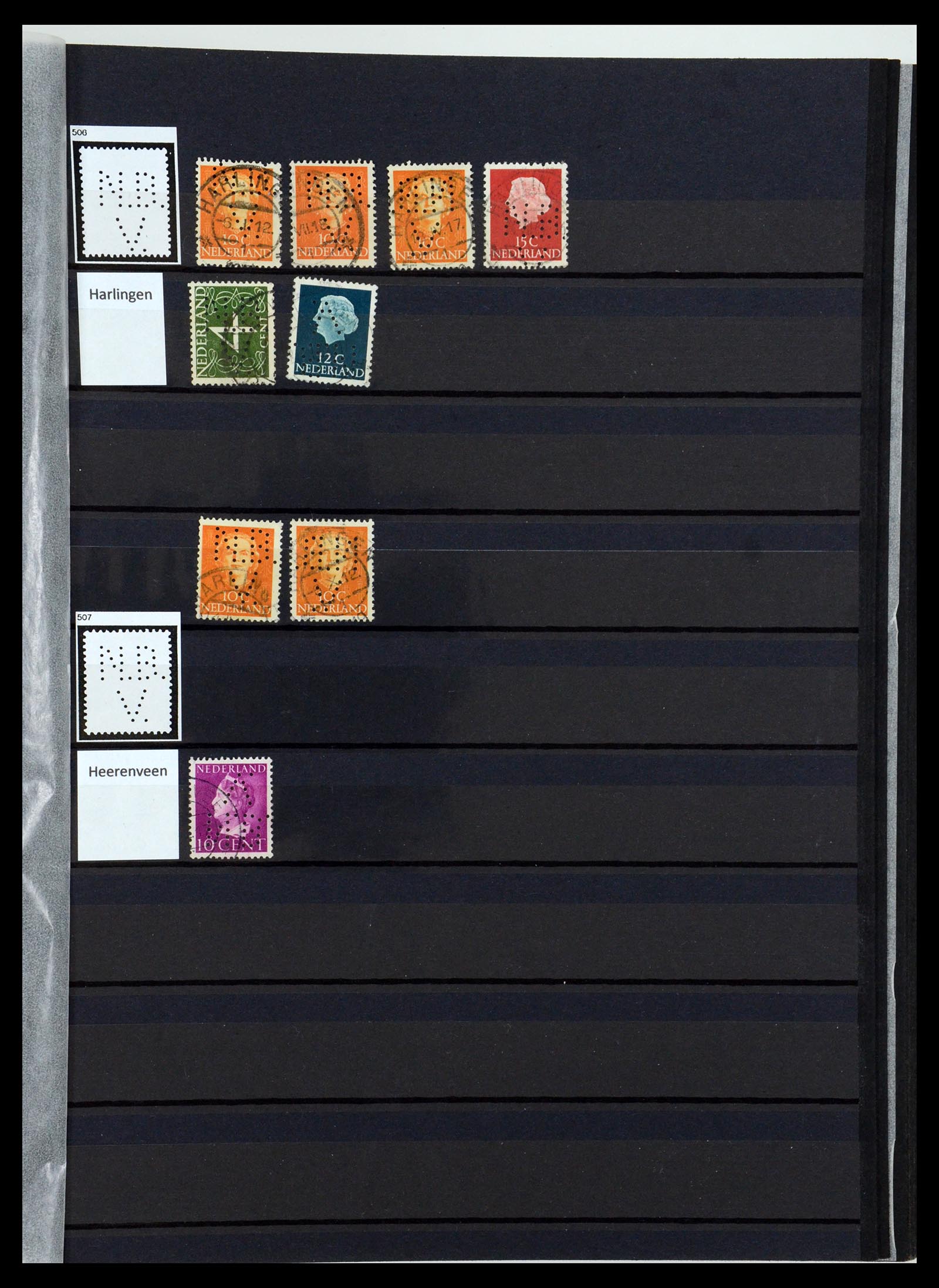36400 201 - Postzegelverzameling 36400 Nederland perfins 1872-1980.