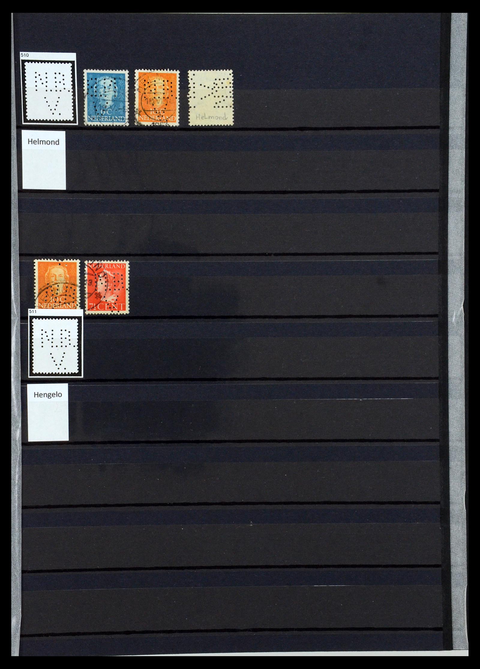 36400 203 - Postzegelverzameling 36400 Nederland perfins 1872-1980.