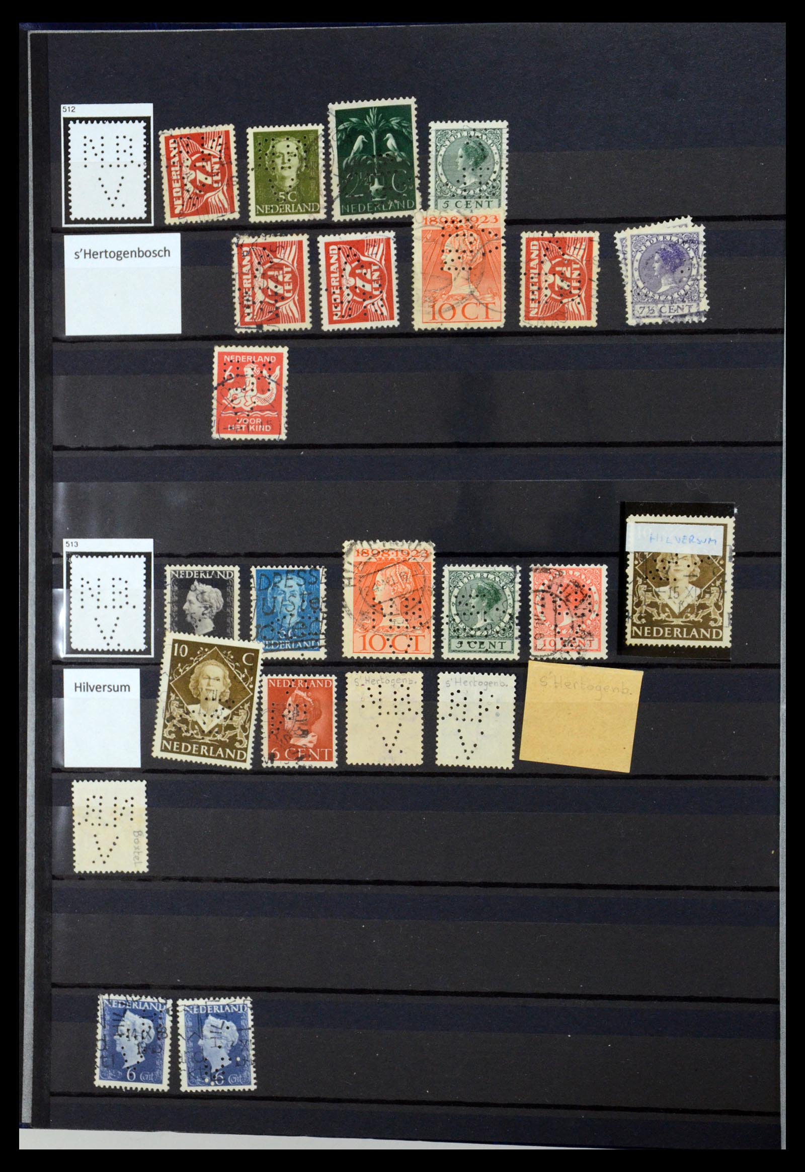 36400 204 - Postzegelverzameling 36400 Nederland perfins 1872-1980.