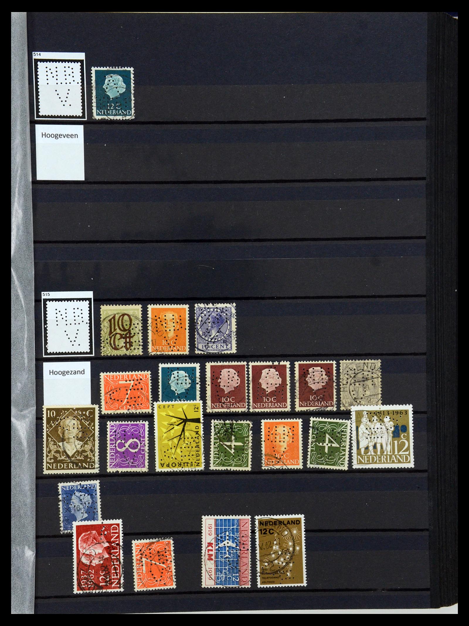 36400 205 - Postzegelverzameling 36400 Nederland perfins 1872-1980.