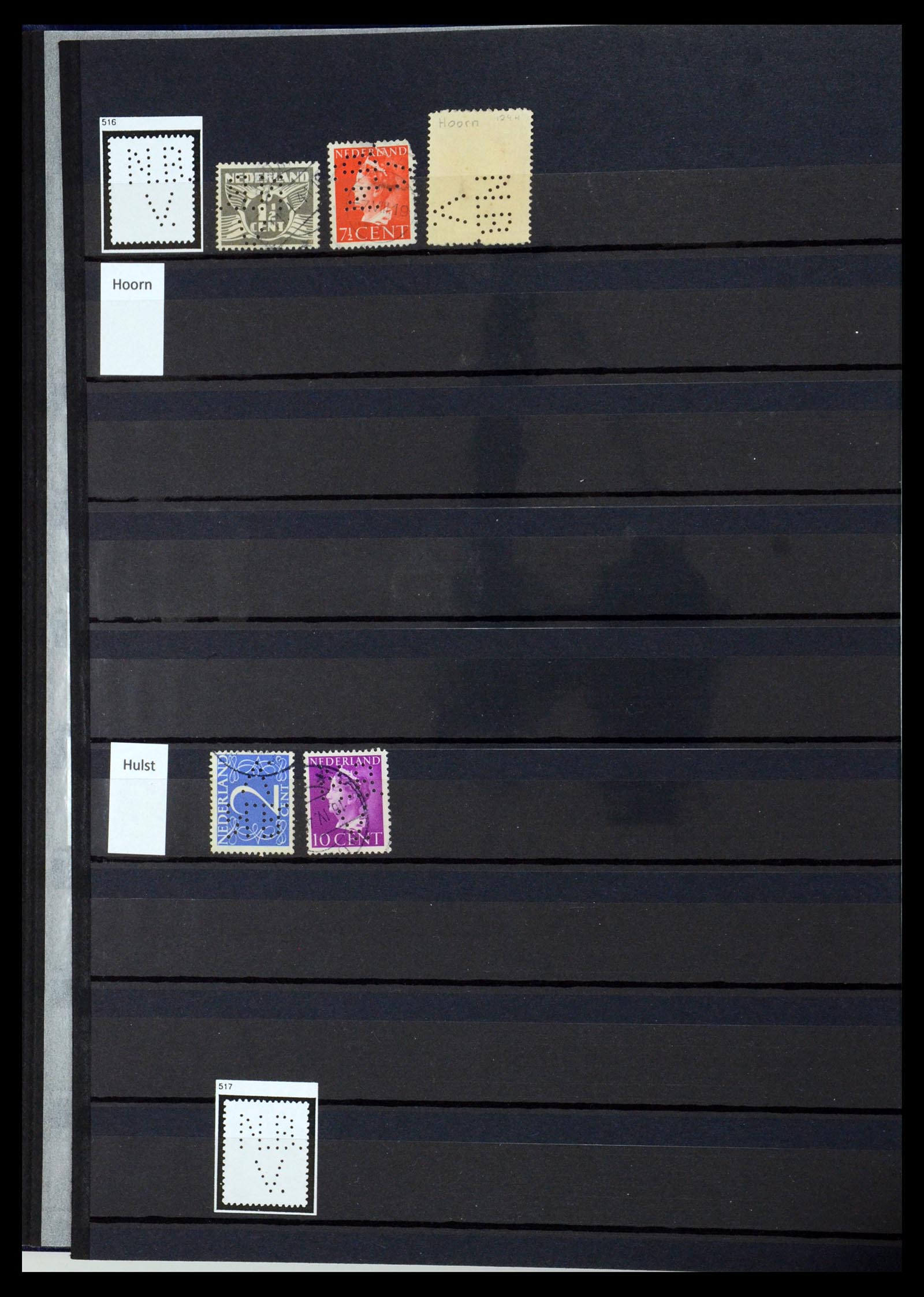 36400 206 - Postzegelverzameling 36400 Nederland perfins 1872-1980.