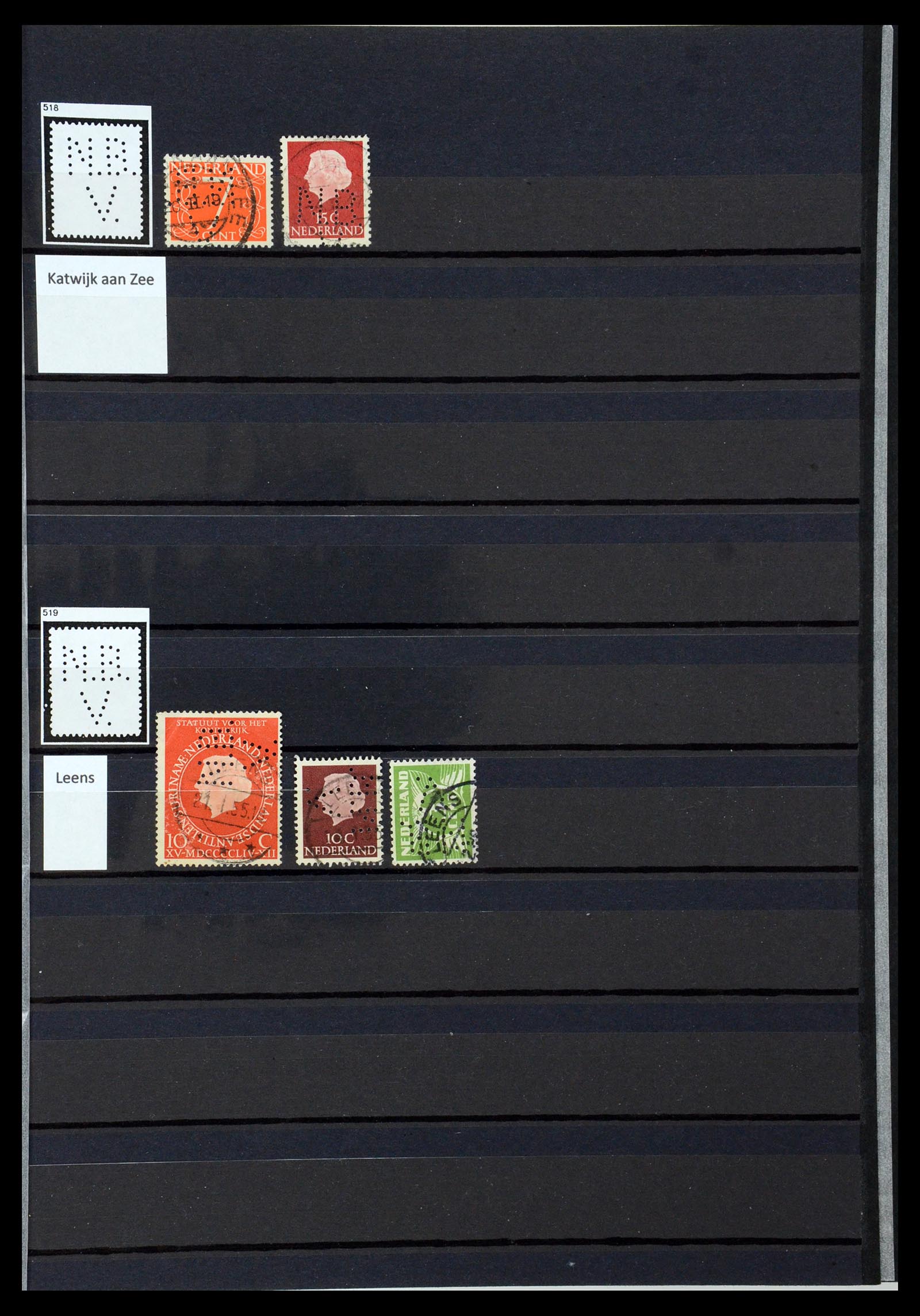 36400 207 - Postzegelverzameling 36400 Nederland perfins 1872-1980.