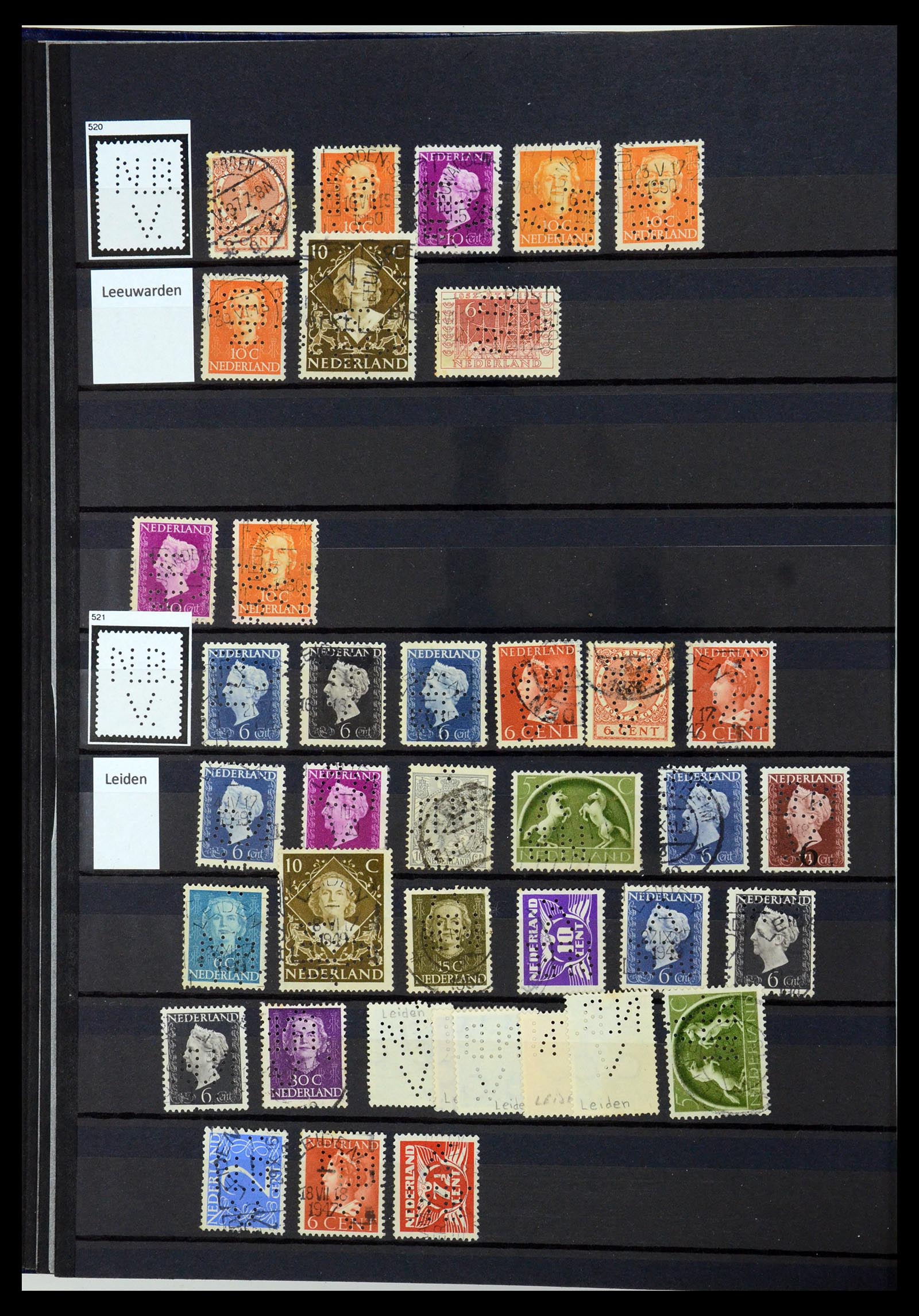 36400 208 - Postzegelverzameling 36400 Nederland perfins 1872-1980.