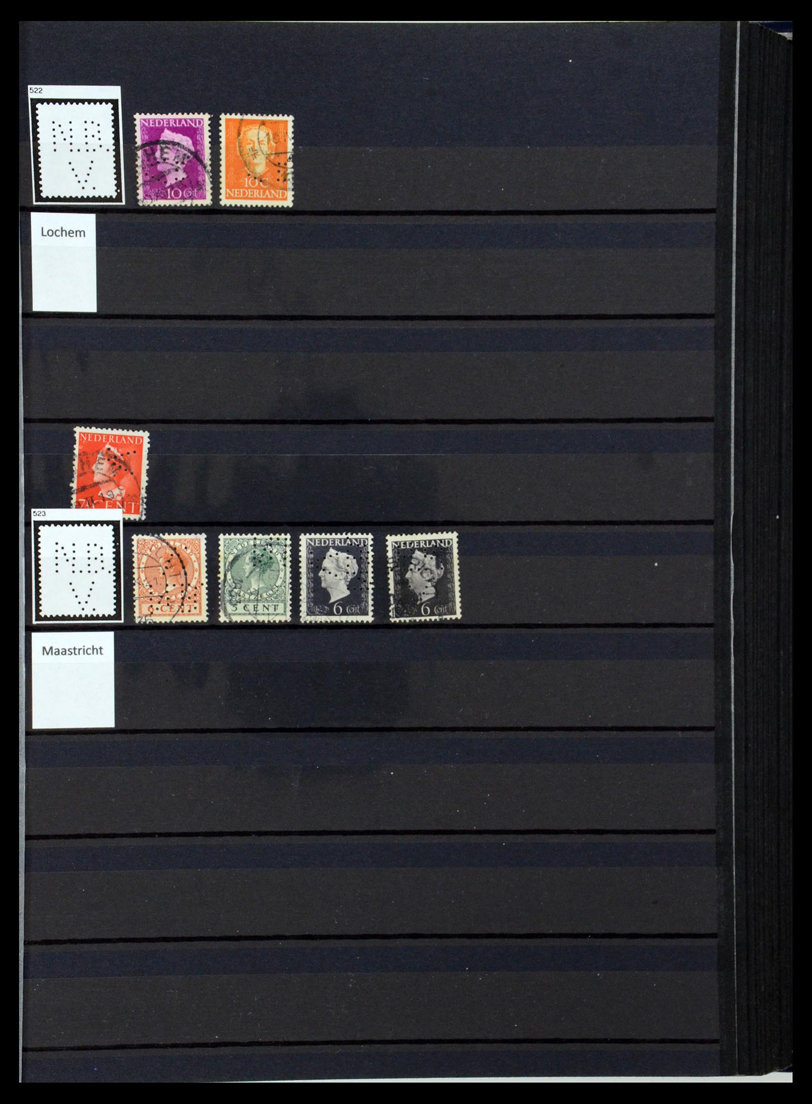 36400 209 - Postzegelverzameling 36400 Nederland perfins 1872-1980.