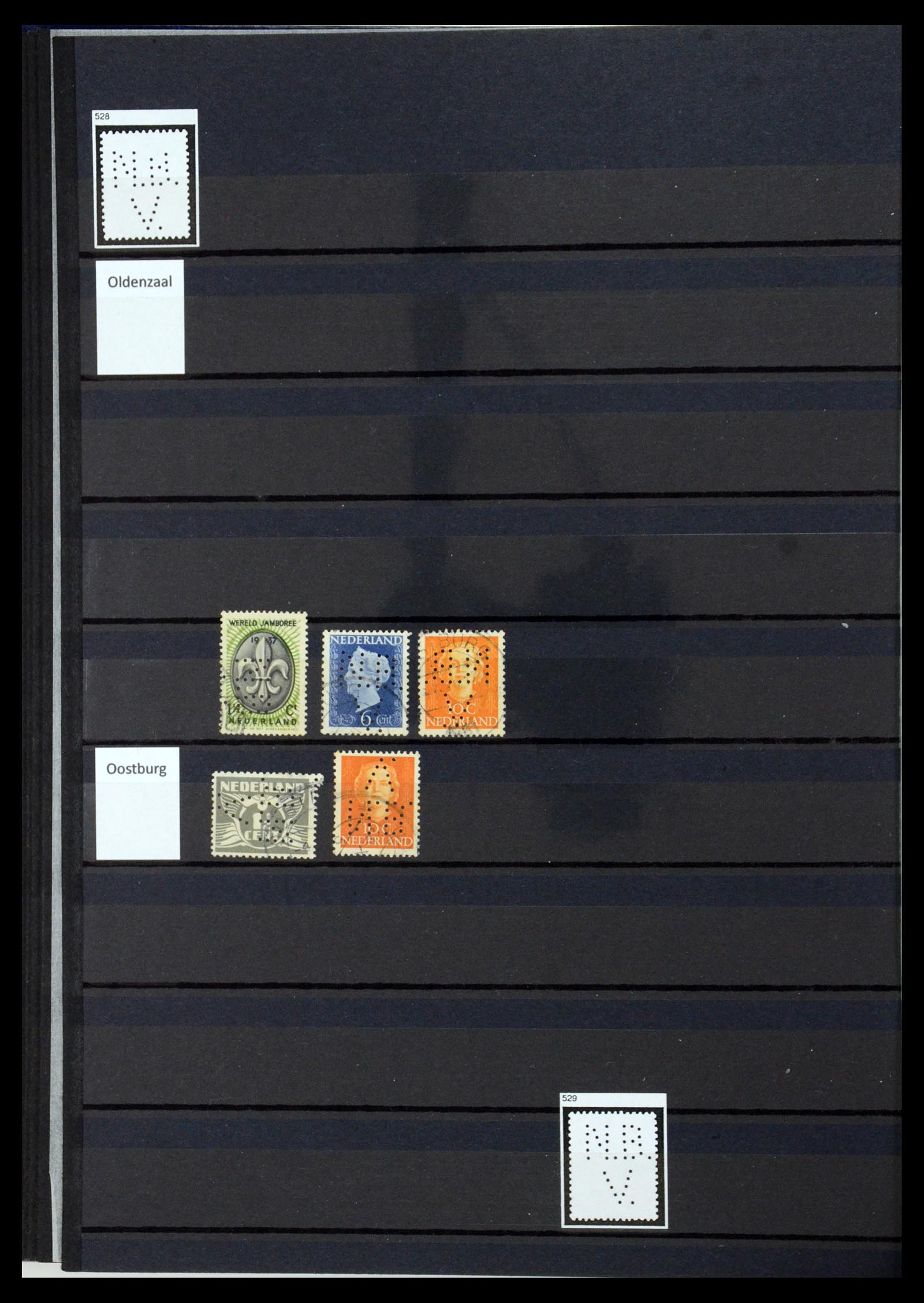 36400 212 - Postzegelverzameling 36400 Nederland perfins 1872-1980.