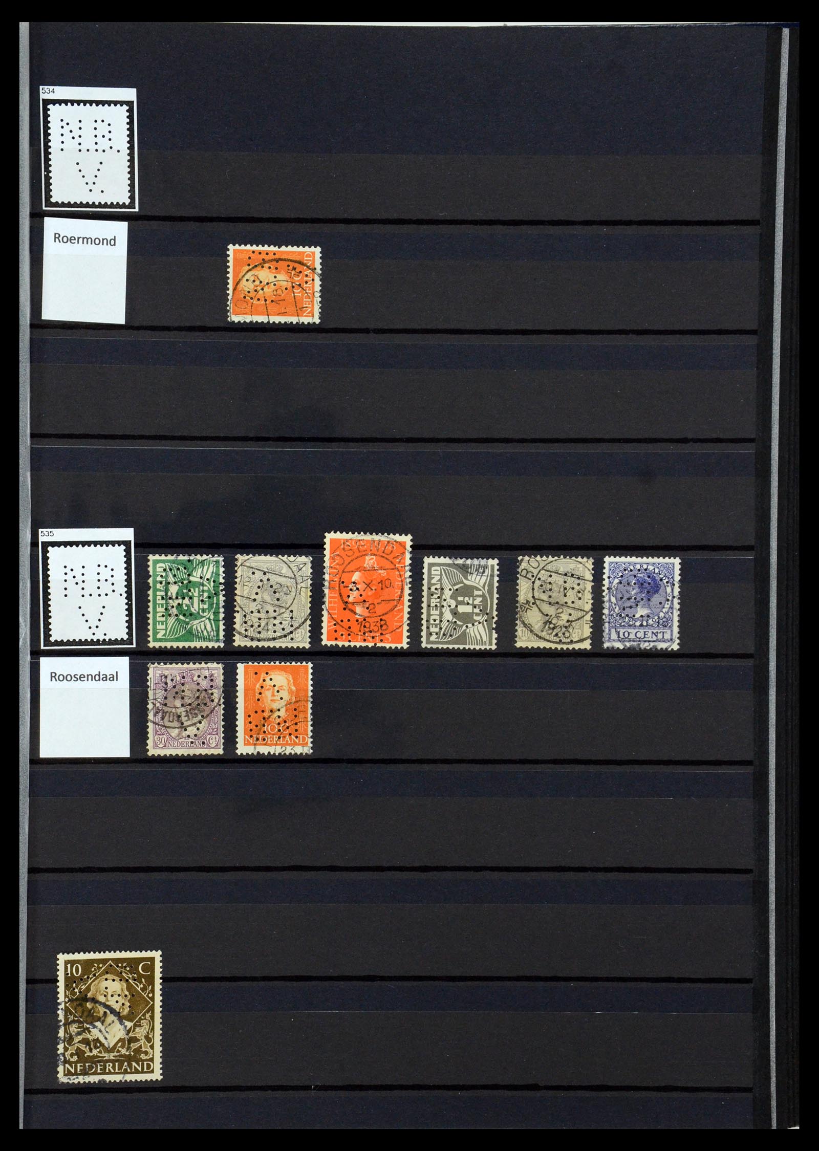 36400 213 - Postzegelverzameling 36400 Nederland perfins 1872-1980.