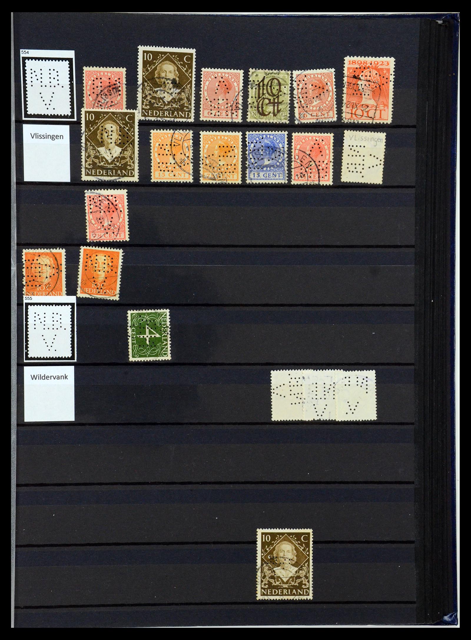 36400 223 - Postzegelverzameling 36400 Nederland perfins 1872-1980.