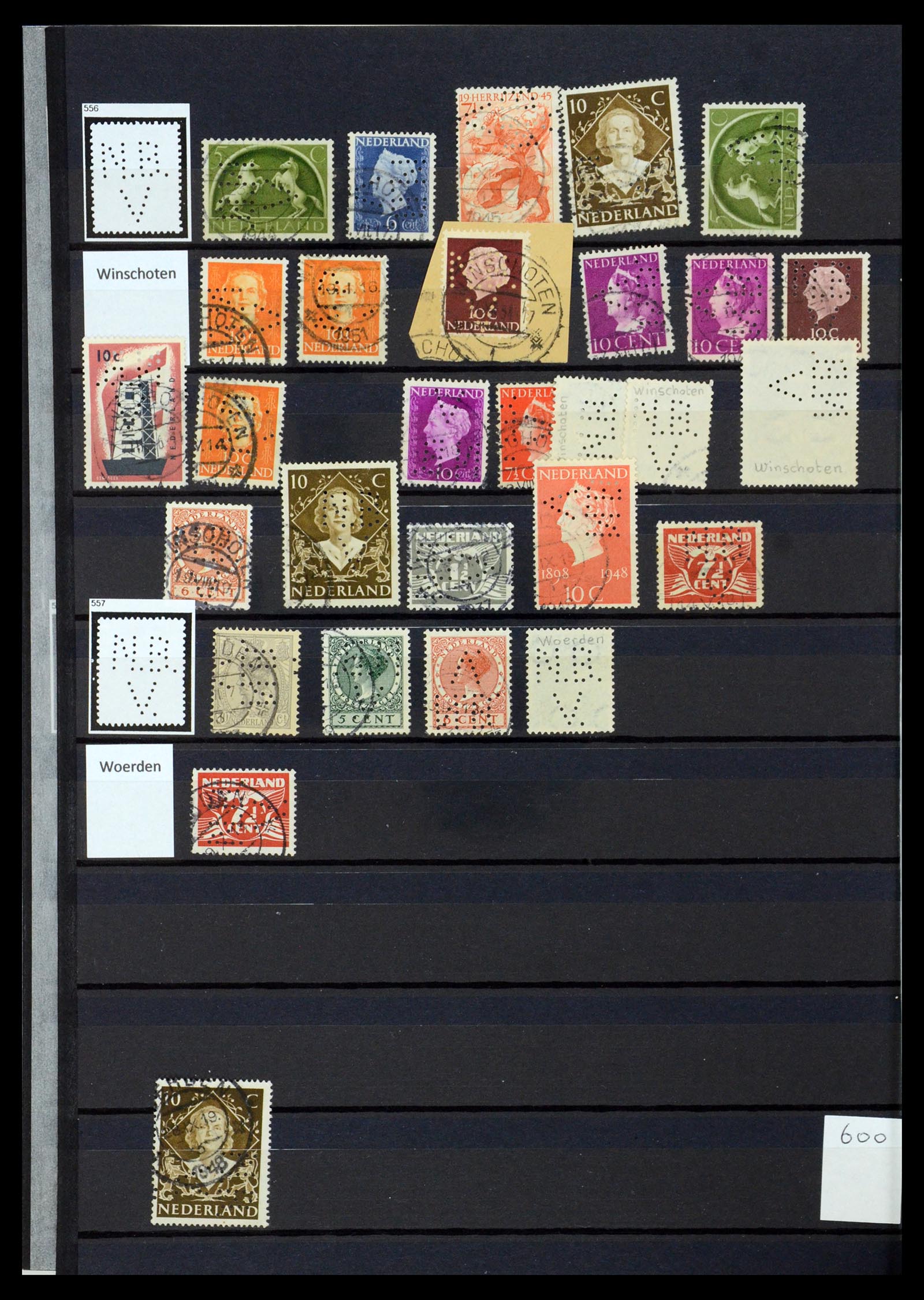 36400 224 - Postzegelverzameling 36400 Nederland perfins 1872-1980.